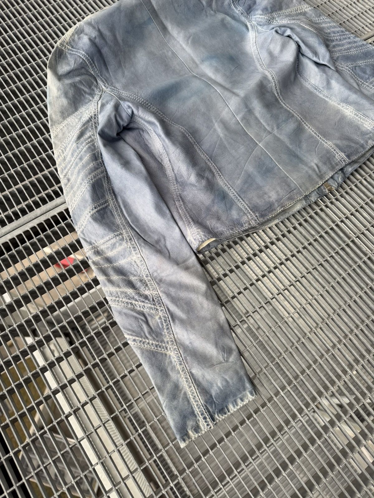 John Richmond John Richmond Lamb Skin Leather Washed Blue Jacket Size US S / EU 44-46 / 1 - 19 Thumbnail