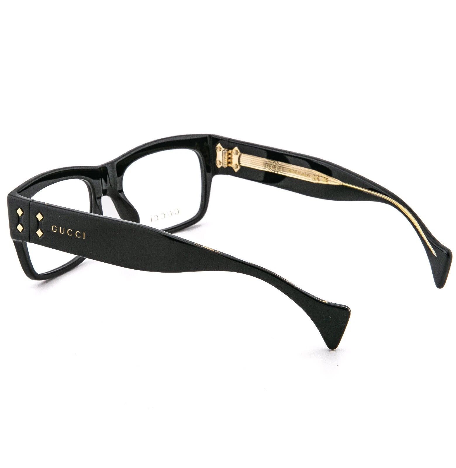 Gucci GUCCI GG1707O 1707 Black Crystal Rectangular Eyeglasses 001 Size ONE SIZE - 3 Thumbnail