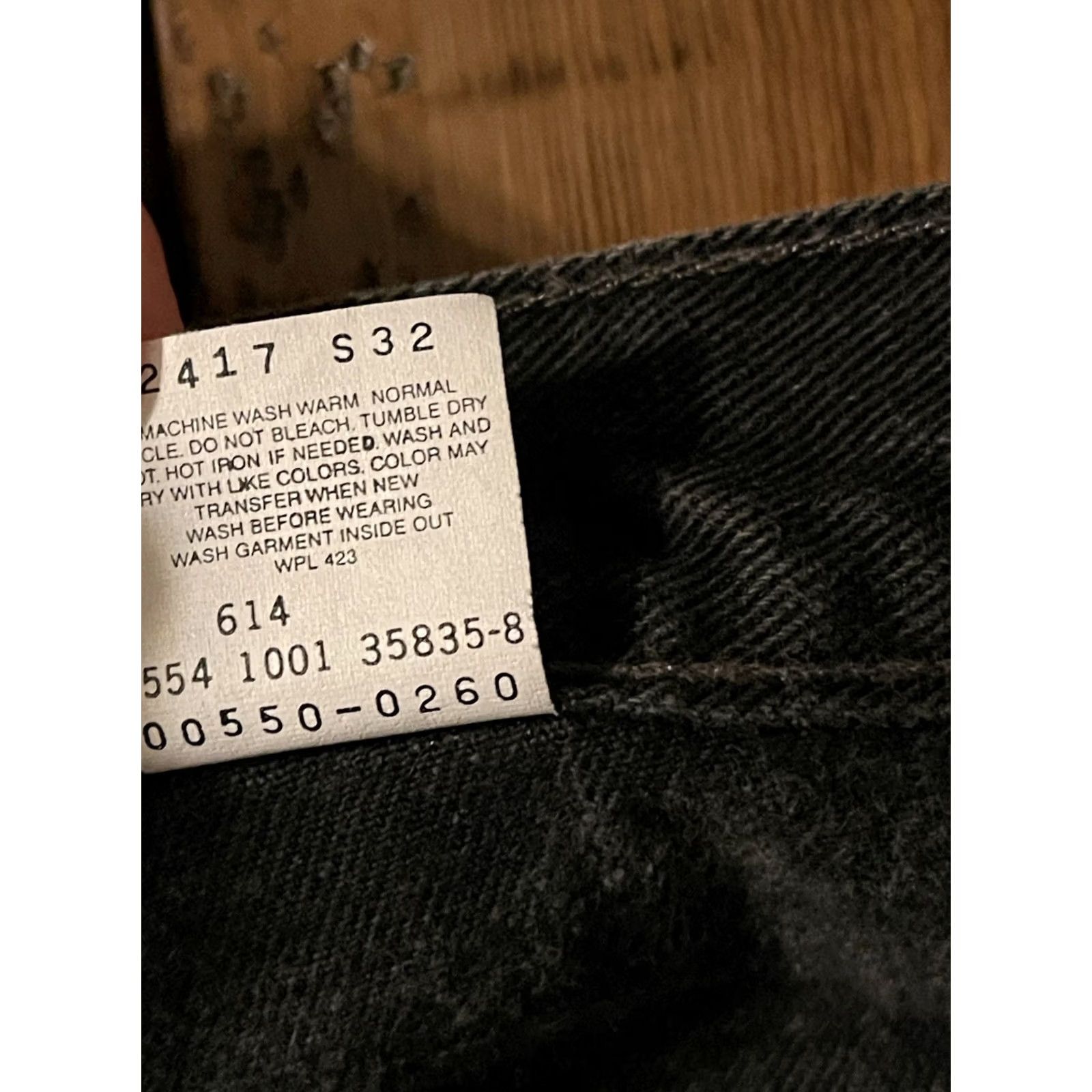 Levi's VINTAGE Levi's 550 Jeans Relaxed Fit Denim Black 38x30 Men’s 5-Pocket USA - Levi's 500 Series Size US 38 / EU 54 - 5 Thumbnail