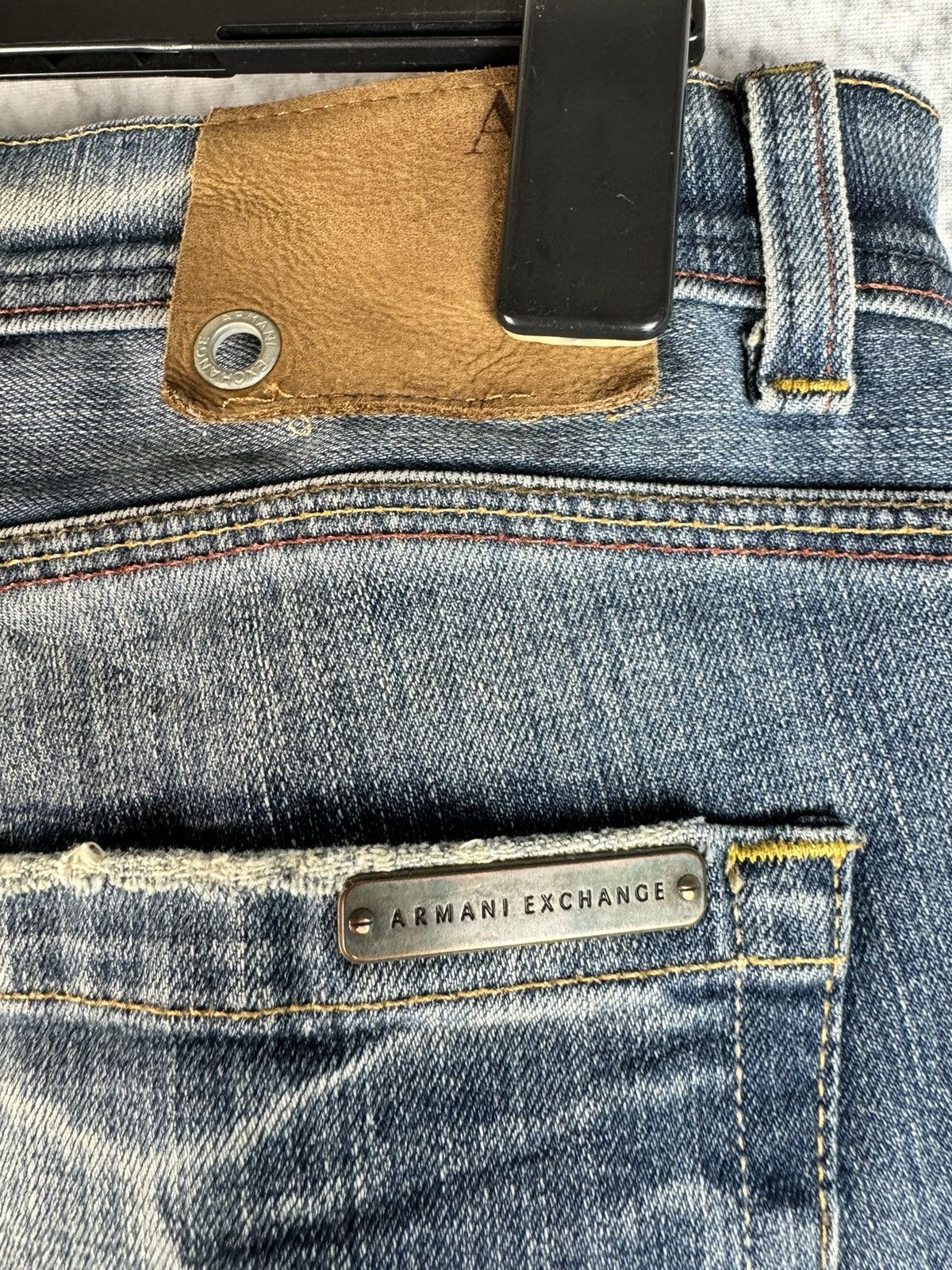 Armani Exchange Vintage 90s Baggy Armani Exchange Dark Wash Denim Jeans! Size US 34 / EU 50 - 4 Thumbnail
