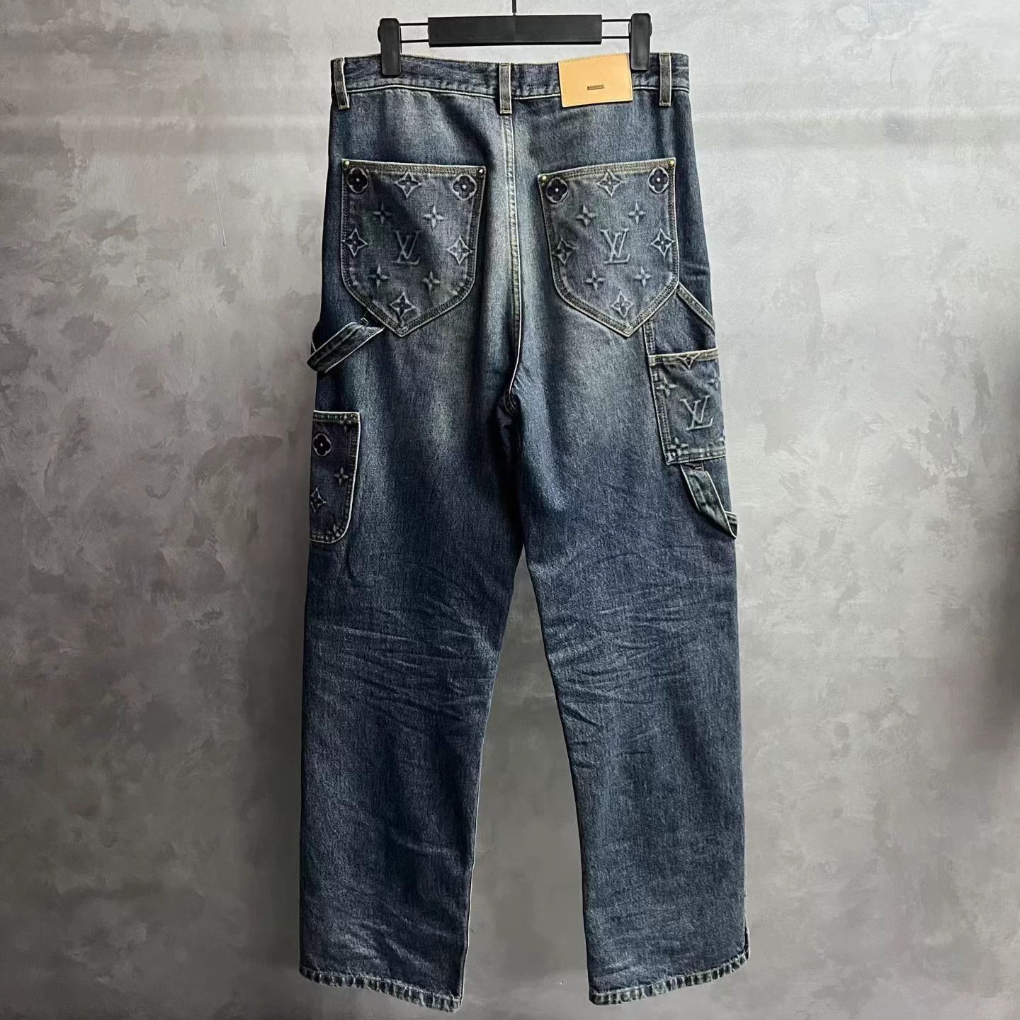 Louis Vuitton Louis Vuitton navy blue oversized straight workwear jeans 30 Size US 30 / EU 46 - 2 Thumbnail