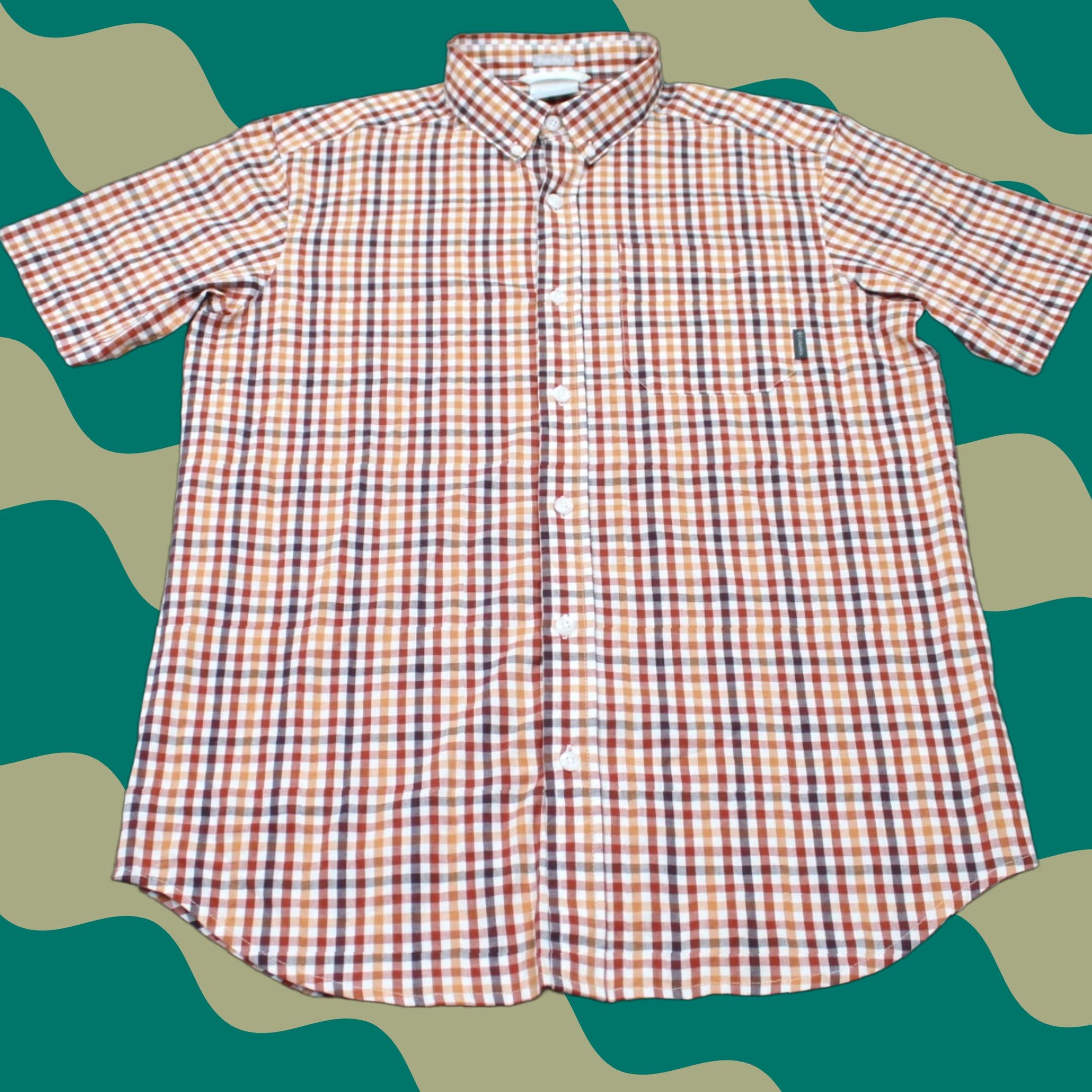 Vintage Columbia Rapid Rivers II Shirt Mens Small Red/Orange/White Cotton Stretch S/S Size US S / EU 44-46 / 1 - 1 Thumbnail