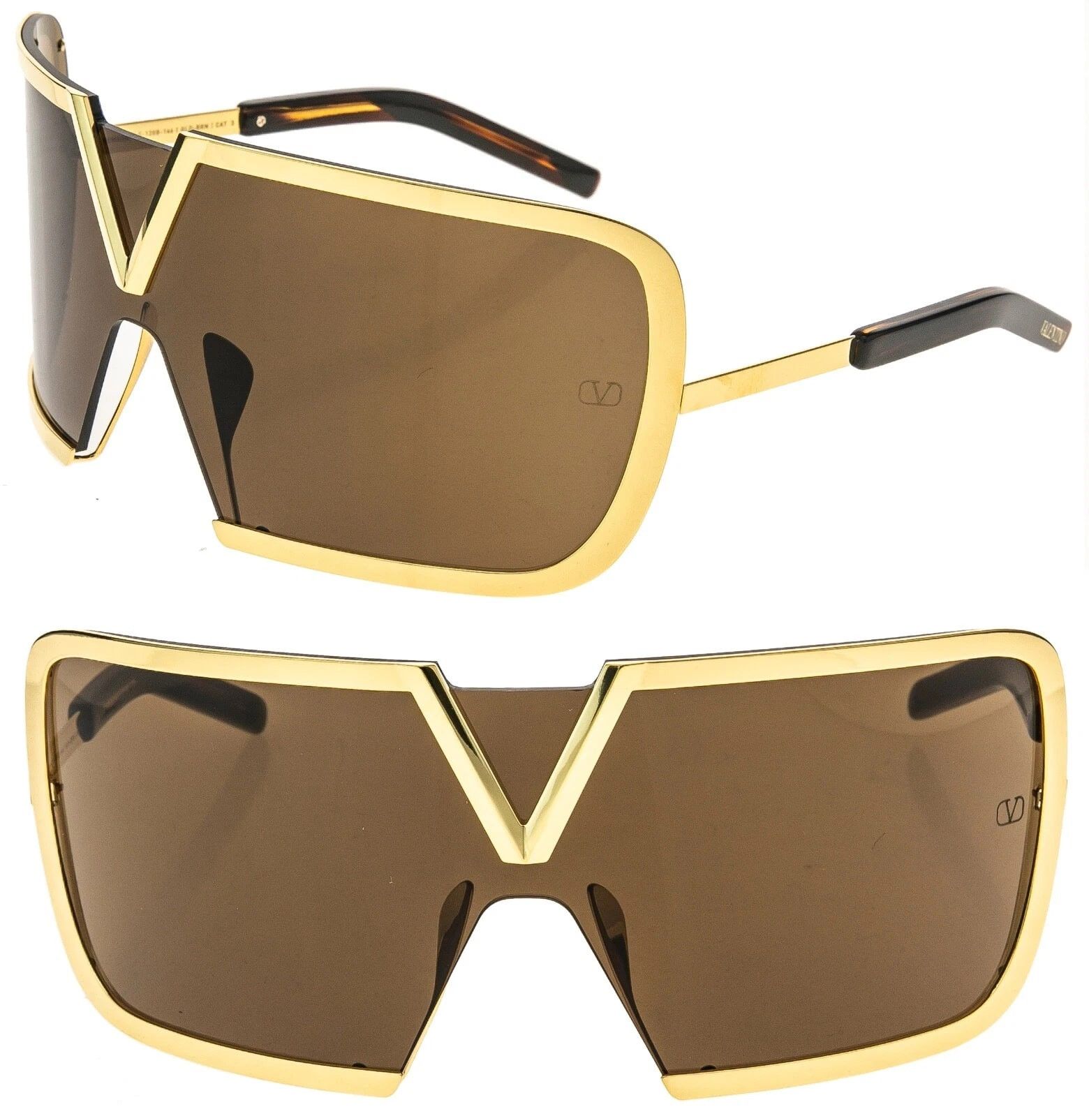 Valentino VALENTINO V Romask VLS120 Gold Titanium Brown Mask VLS 120B Size ONE SIZE - 1 Thumbnail