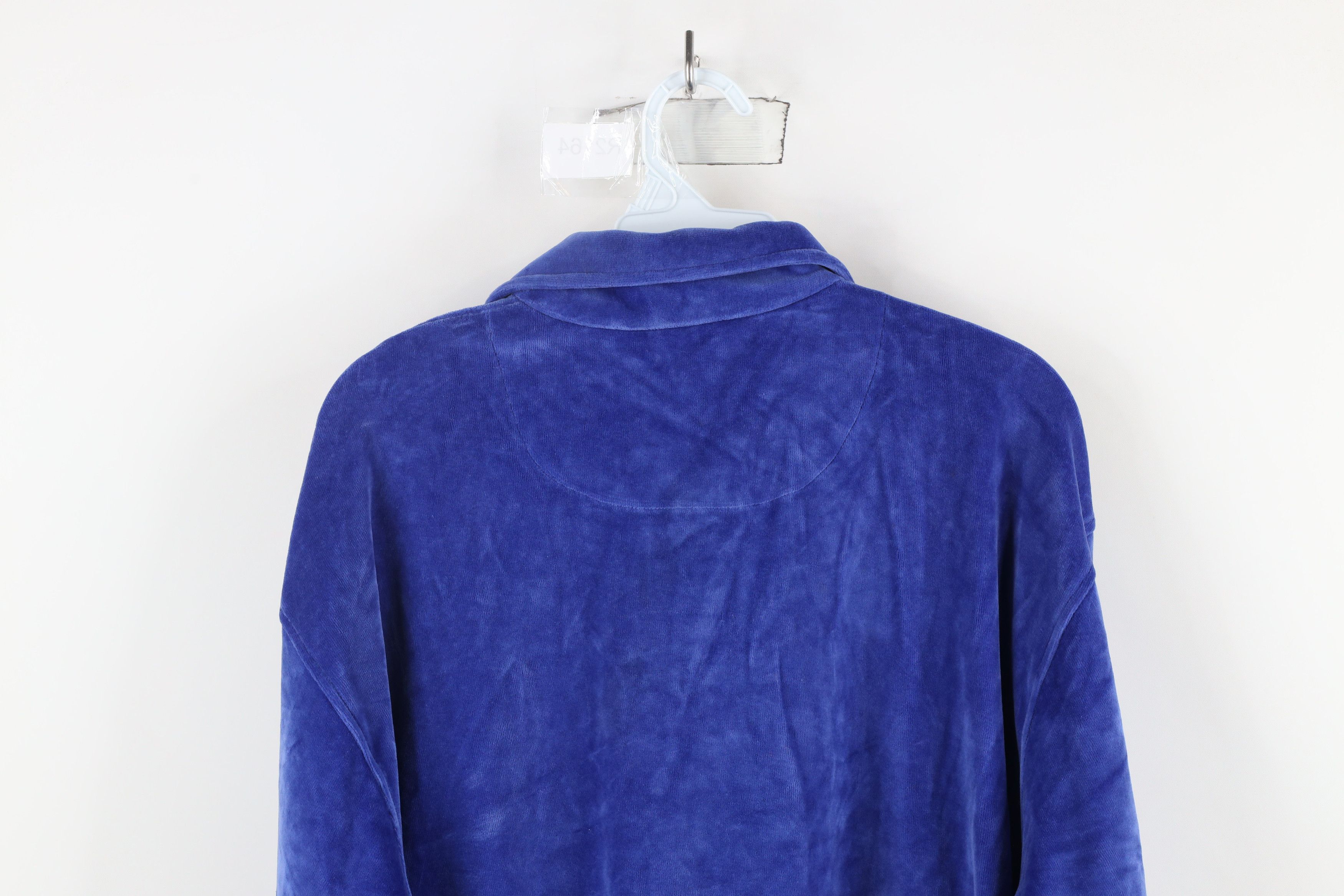 Vintage Vintage 90s Streetwear Velour Collared Pullover Sweater Size US XL / EU 56 / 4 - 9 Thumbnail