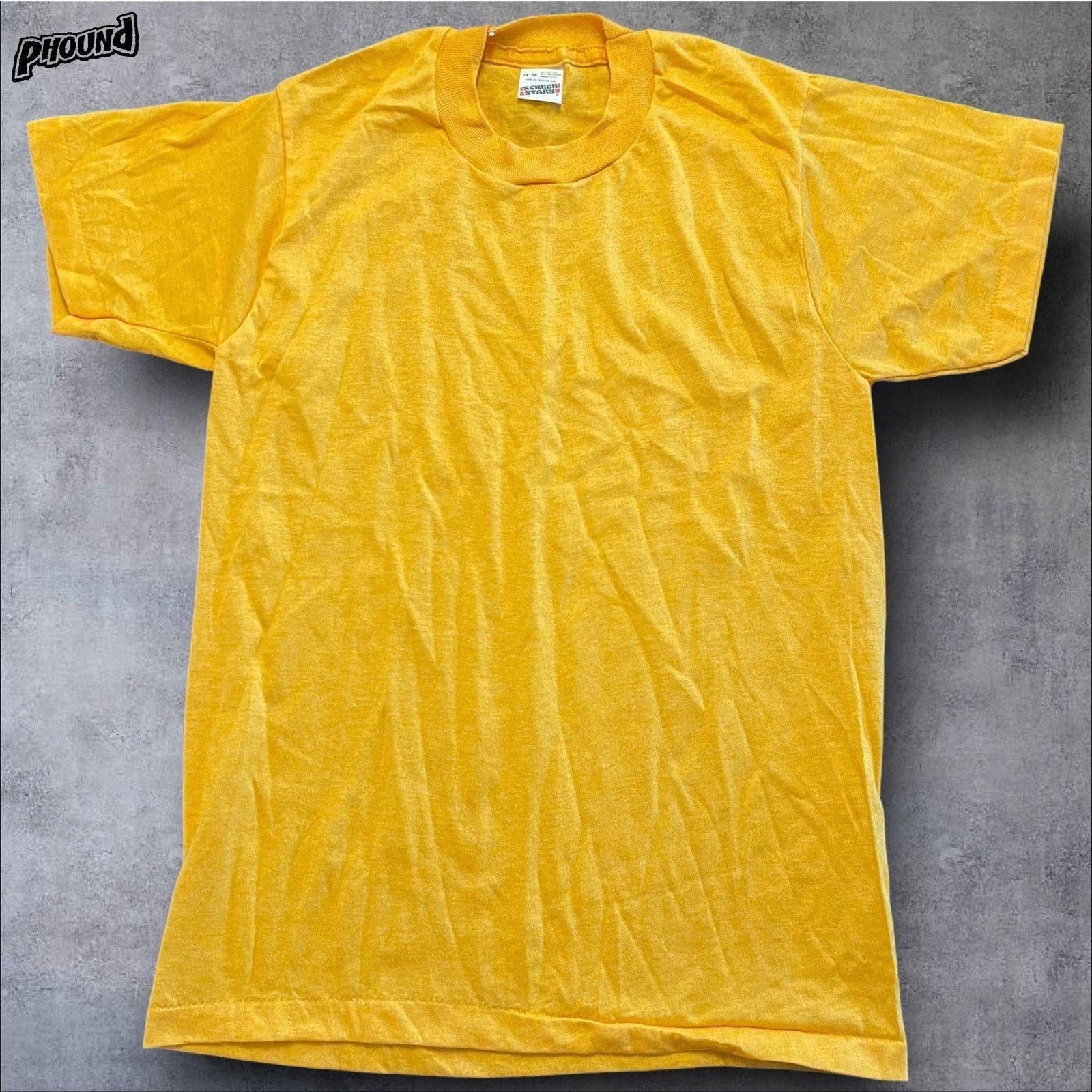 Vintage Screen Stars TShirt Youth L 14-16 50/50 USA Vtg 80s Yellow 3 Size L / US 10 / IT 46 - 1 Thumbnail