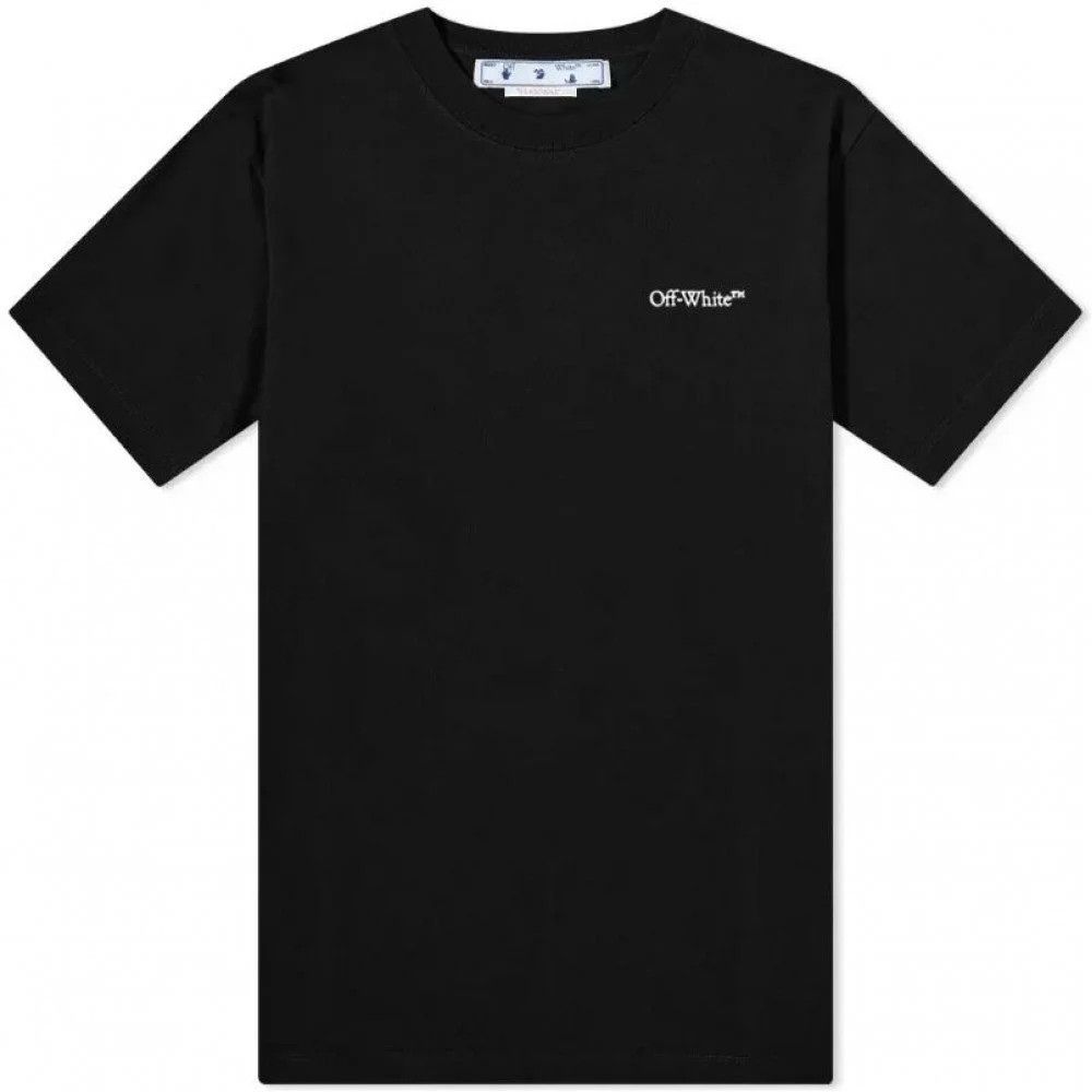 Off-White o1gr1nt1124 Floral Embroidered Arrow Casual T-Shirt in Black Size XXS / US 00 / IT 34 - 1 Thumbnail
