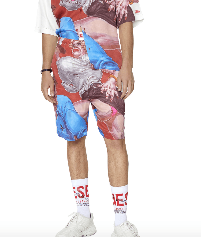 Diesel diesel all over print graphic shorts rare Size US 30 / EU 46 - 3 Thumbnail