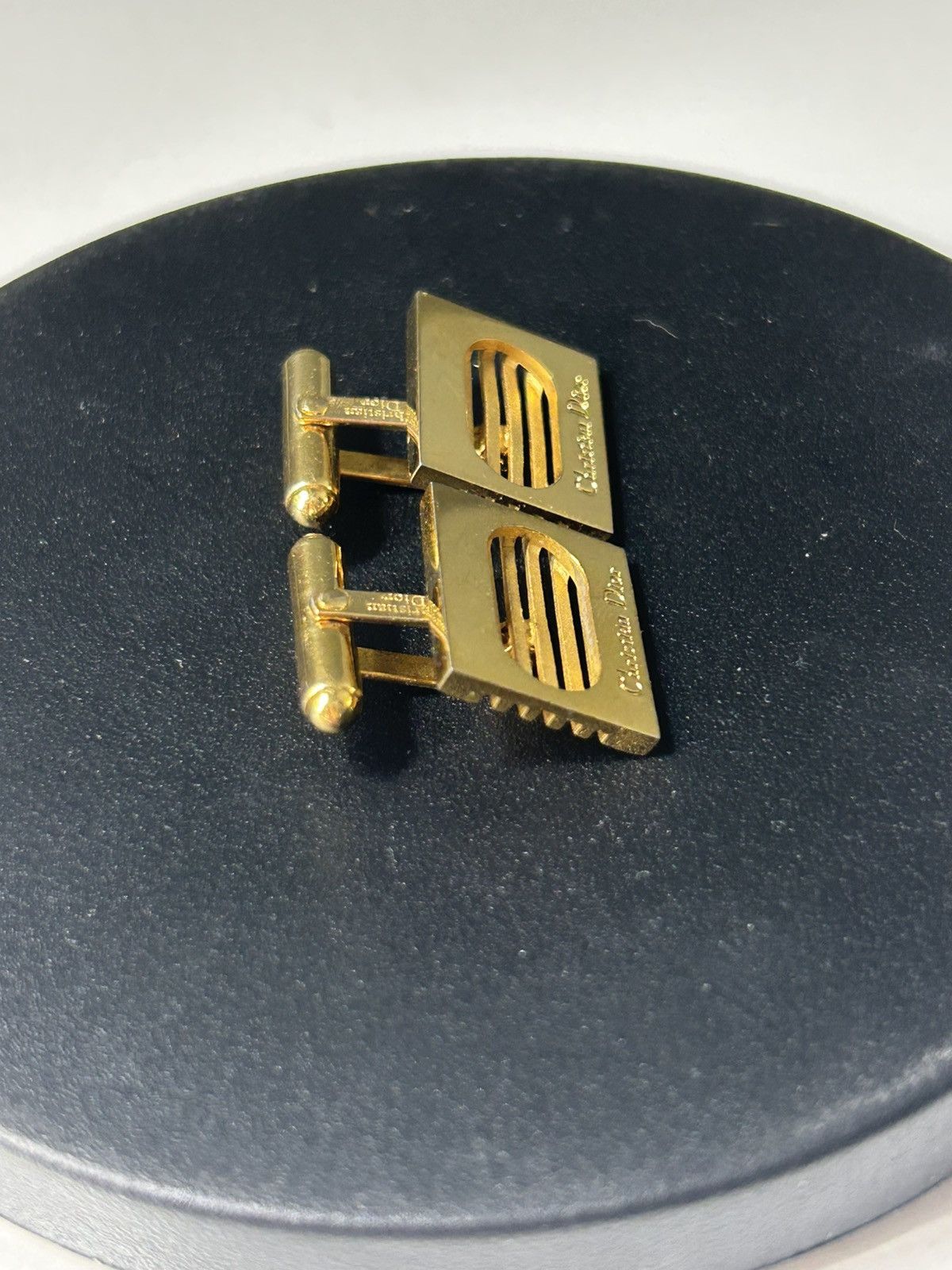 Dior Vintage Christian Dior Gold Tone Cufflinks Set Size ONE SIZE - 4 Thumbnail