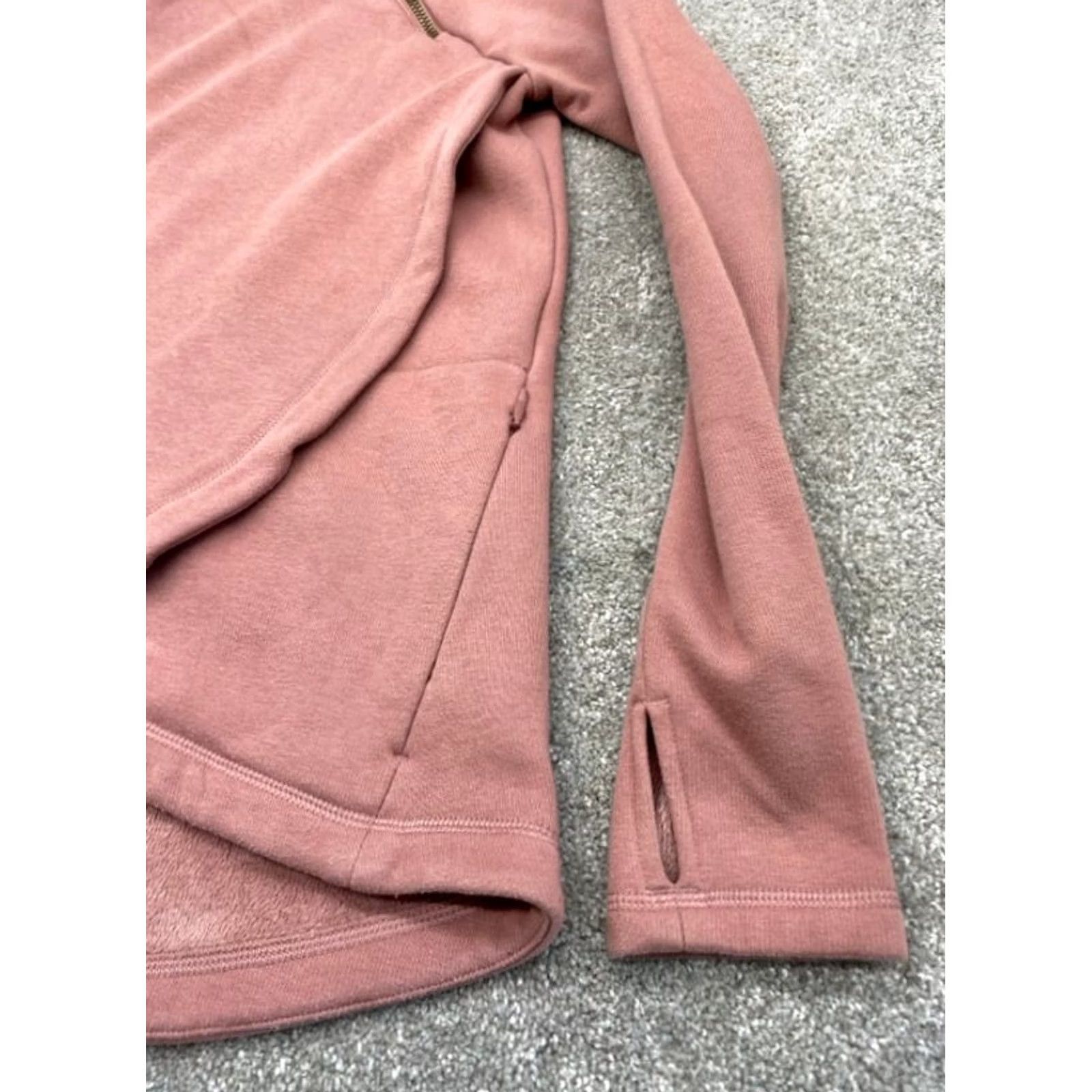 Athleta Athleta Pullover Sweater Women XS Mauve Fleece Zip Pocket High Neck Knit Solid 2XS Pink 5898 Size XXS / US 00 / IT 34 - 3 Thumbnail