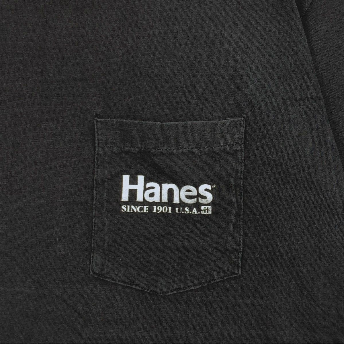 Hanes Vintage 80’ HANES SINCE 1901 Made In USA Pocket Tee Shirt Size US L / EU 52-54 / 3 - 3 Thumbnail