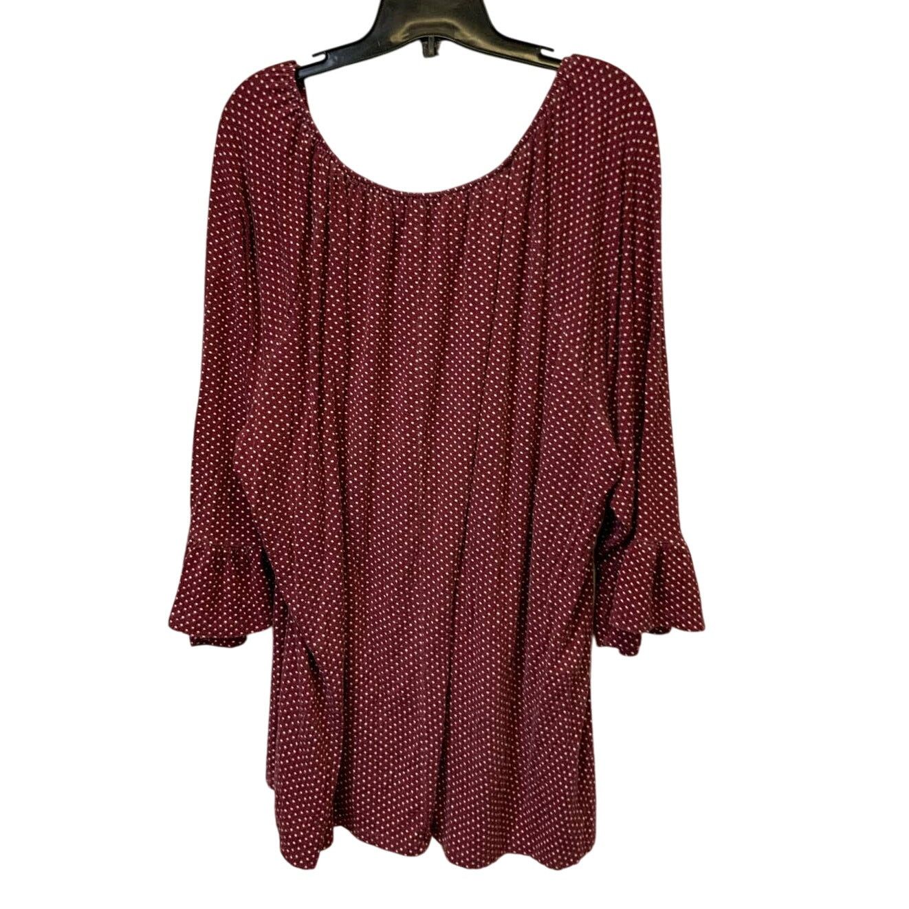 Croft & Barrow Croft & Barrow 3X Long Bell Sleeve Stretchy Flowy Top Size 3XL / US 20-22 - 3 Thumbnail