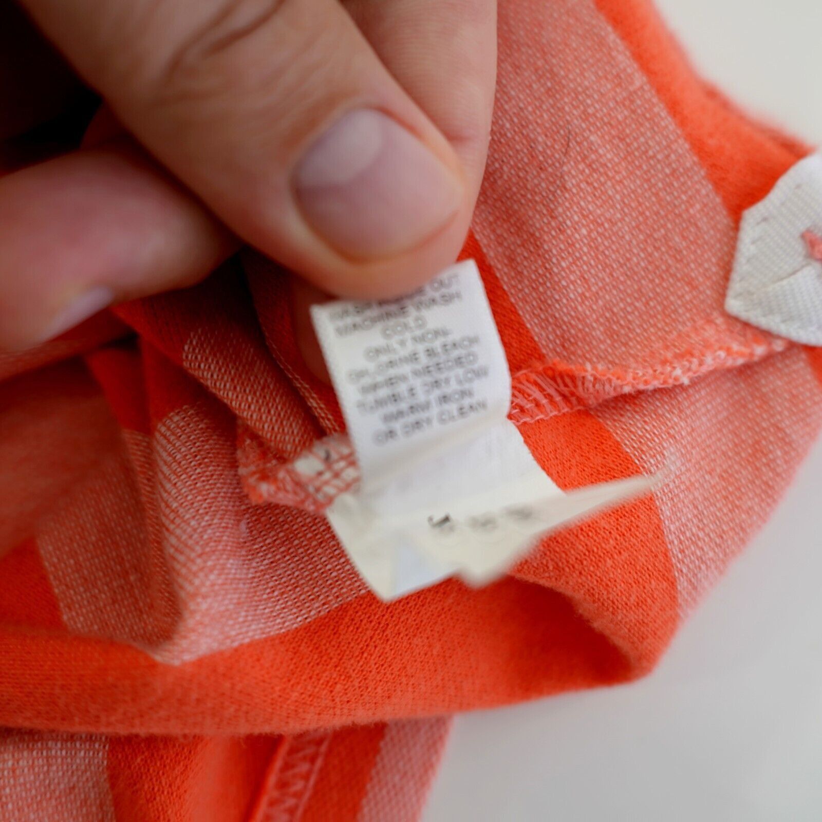 Banana Republic Banana Republic Medium Orange Striped Short Sleeve Collared Size US M / EU 48-50 / 2 - 10 Thumbnail
