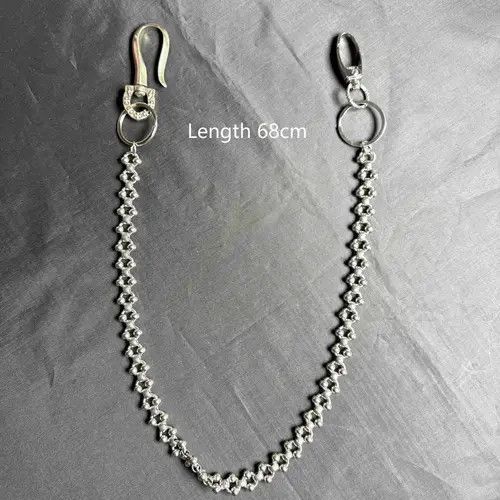 Jewelry Chunky Silver Chain Wallet Chain, Belt Chain, Pants Chain Size ONE SIZE - 6 Thumbnail