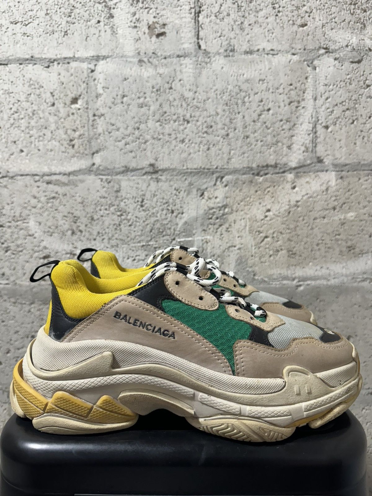 Balenciaga BALENCIAGA Triple S Sneaker Yellow Green | Grailed