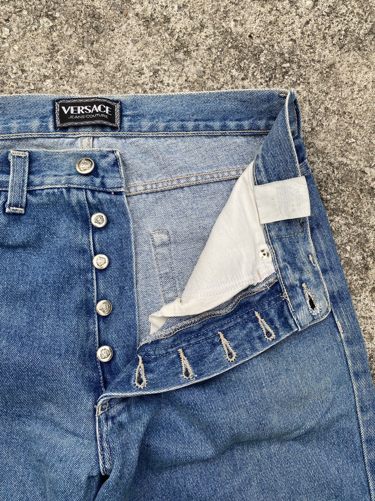 Versace × Versace Jeans Couture Vintage 90’s Versace Jeans Couture Faded Blue Denim Size US 30 / EU 46 - 8 Thumbnail