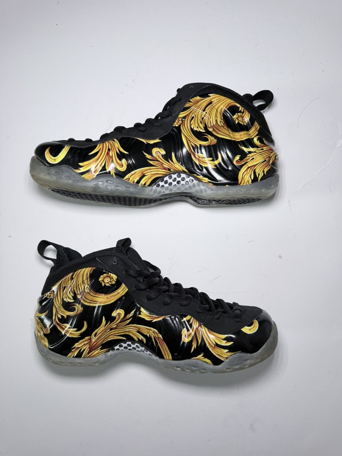 Nike × Supreme Supreme x Nike Air Foamposite One SP Black 652792 001 Size US 8.5 / EU 41-42 - 10 Thumbnail