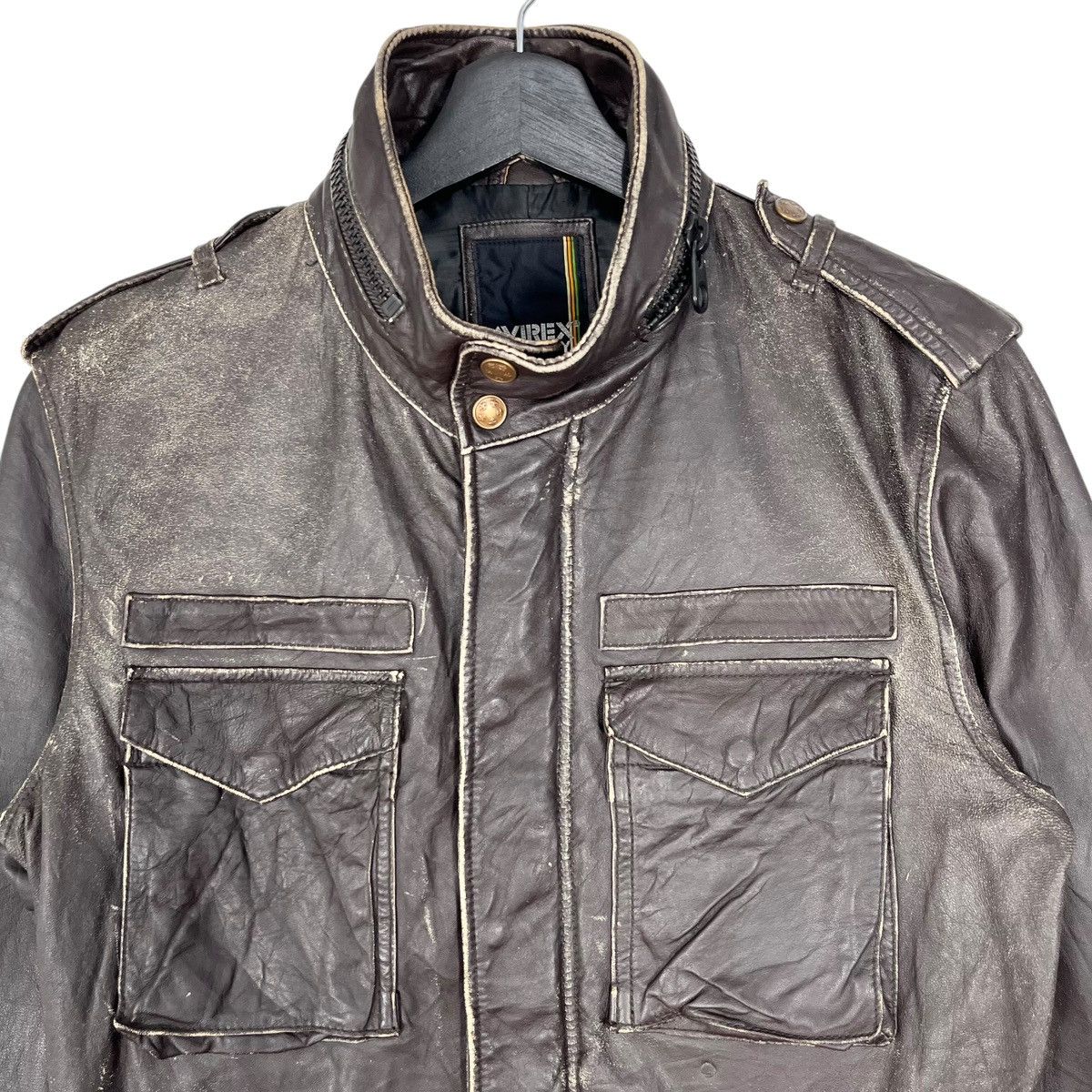 Avirex Avirex Varsity Leather Jacket Size M / US 6-8 / IT 42-44 - 3 Thumbnail