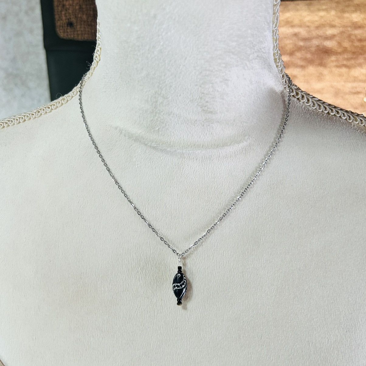 Handmade Handcrafted salvaged vintage ornament necklace Size ONE SIZE - 4 Thumbnail