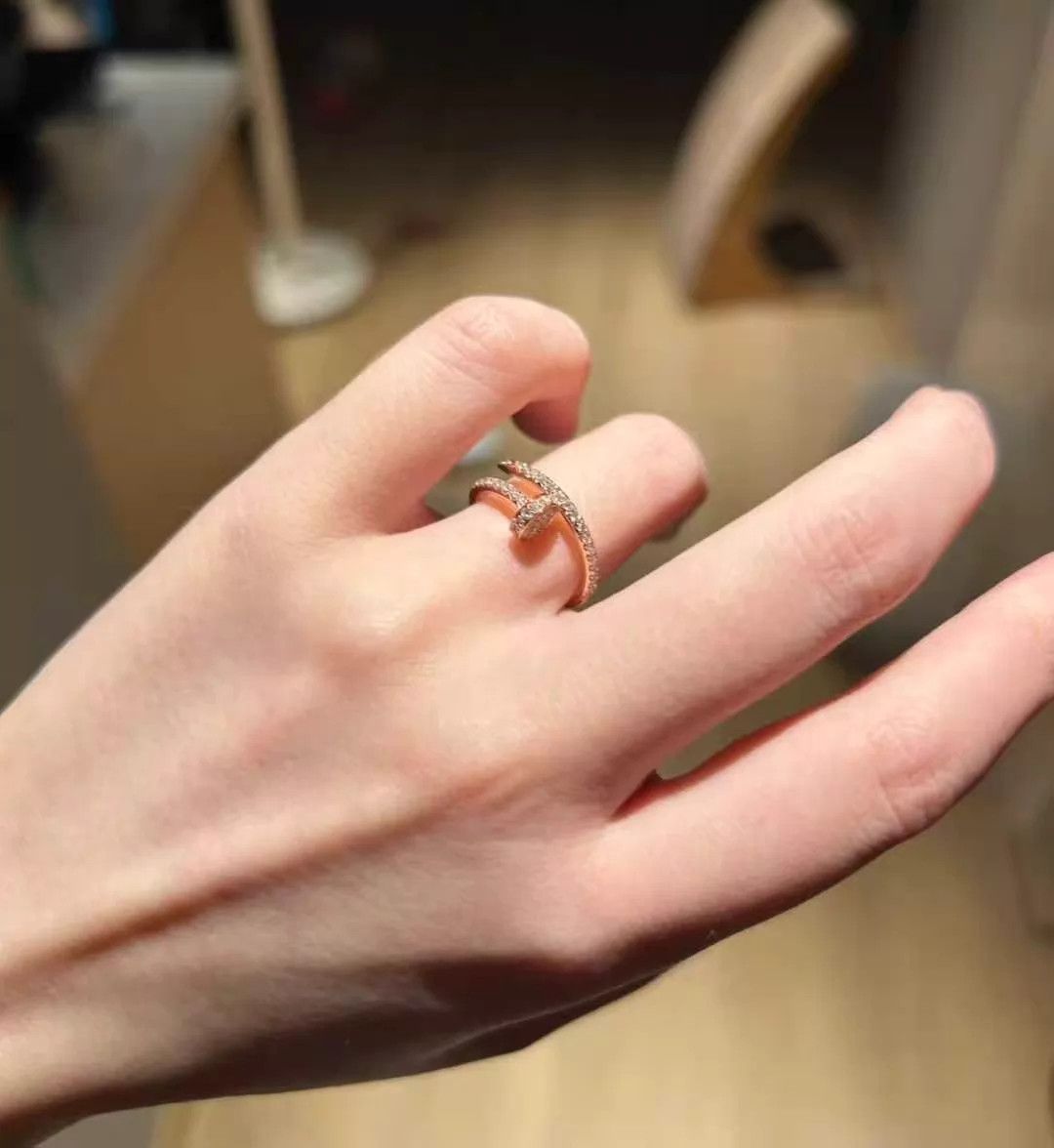 Cartier CARTIER Juste Un Clou 18K RG Narrow Pave Nail Ring 99N 48 Size ONE SIZE - 9 Thumbnail