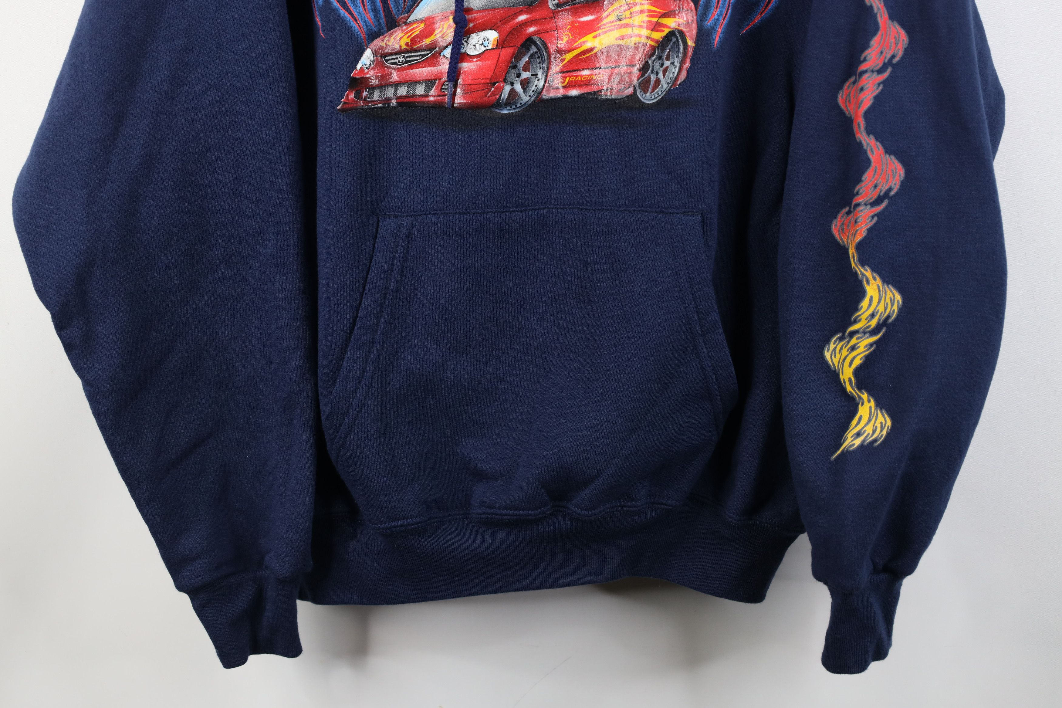 Vintage Vintage 90s Y2K Streetwear Fire Flames Car Racing Hoodie Size US S / EU 44-46 / 1 - 3 Thumbnail