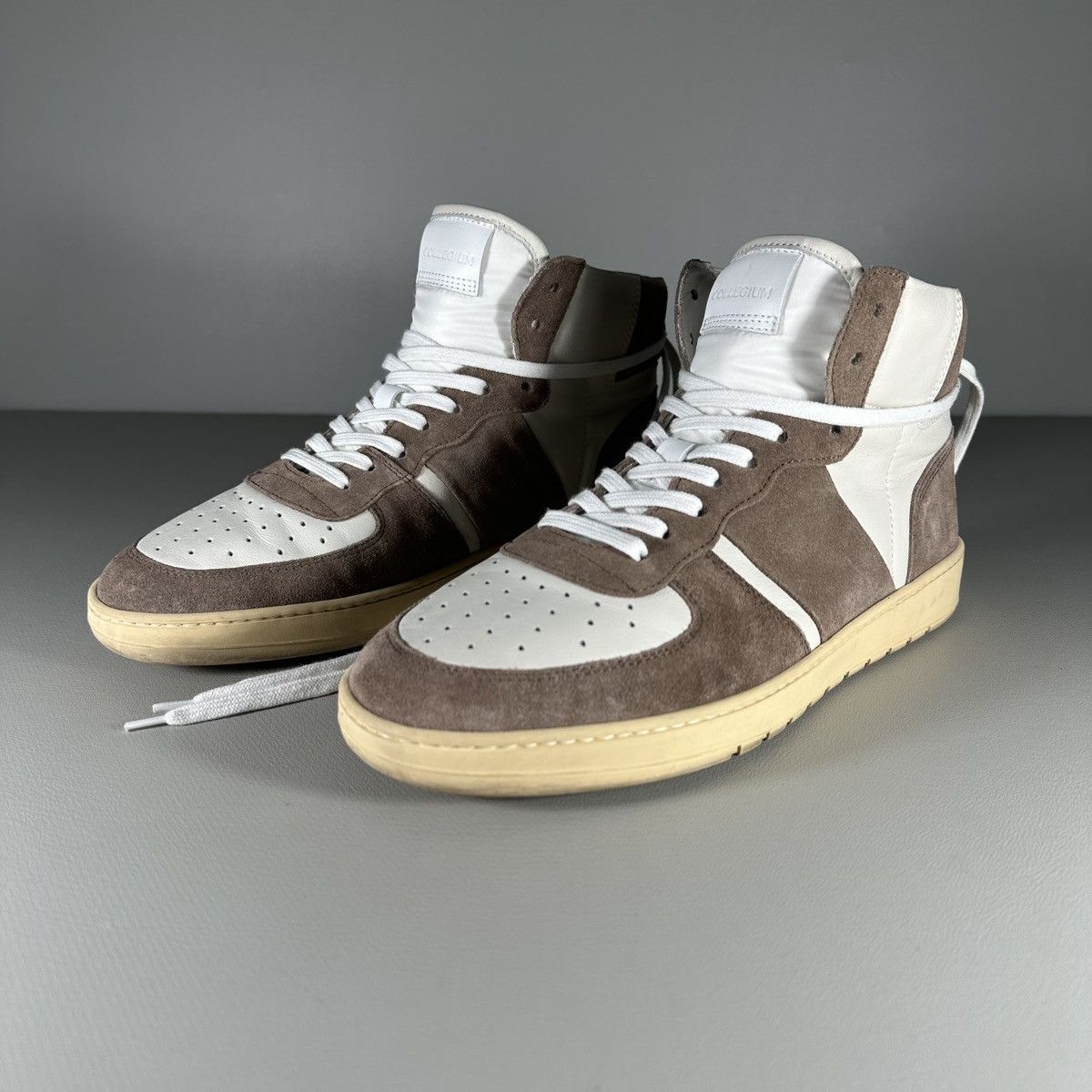 Collegium Collegium Pillar Destroyer High Top Suede Leather Sneakers Size US 8.5 / EU 41-42 - 2 Thumbnail