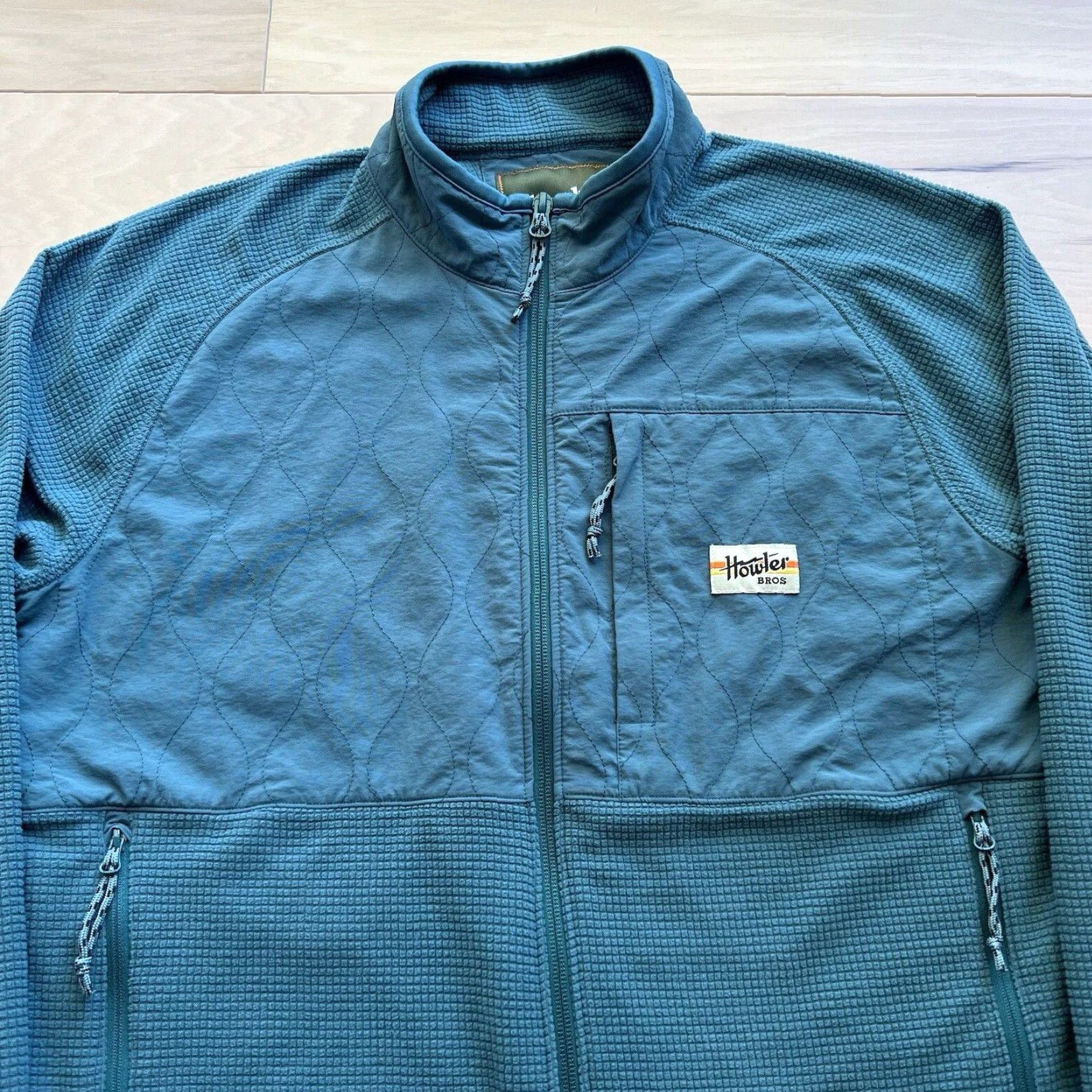 Howler Brothers Howler Brothers Tailsman Grid Fleece Jacket Small Blue Full Zip Outerwear Size US S / EU 44-46 / 1 - 3 Thumbnail
