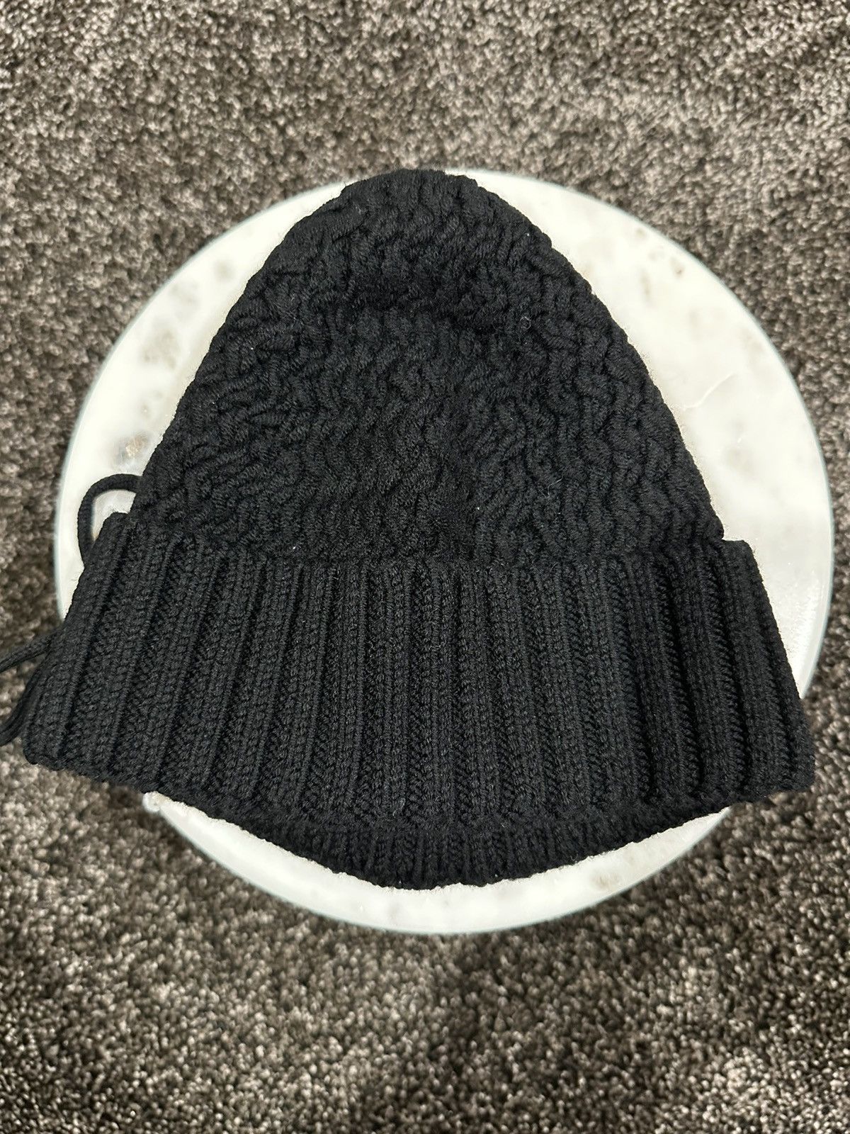 Craig Green Craig Green Ssense Exclusive Black Knot Wool Beanie Size ONE SIZE - 3 Thumbnail