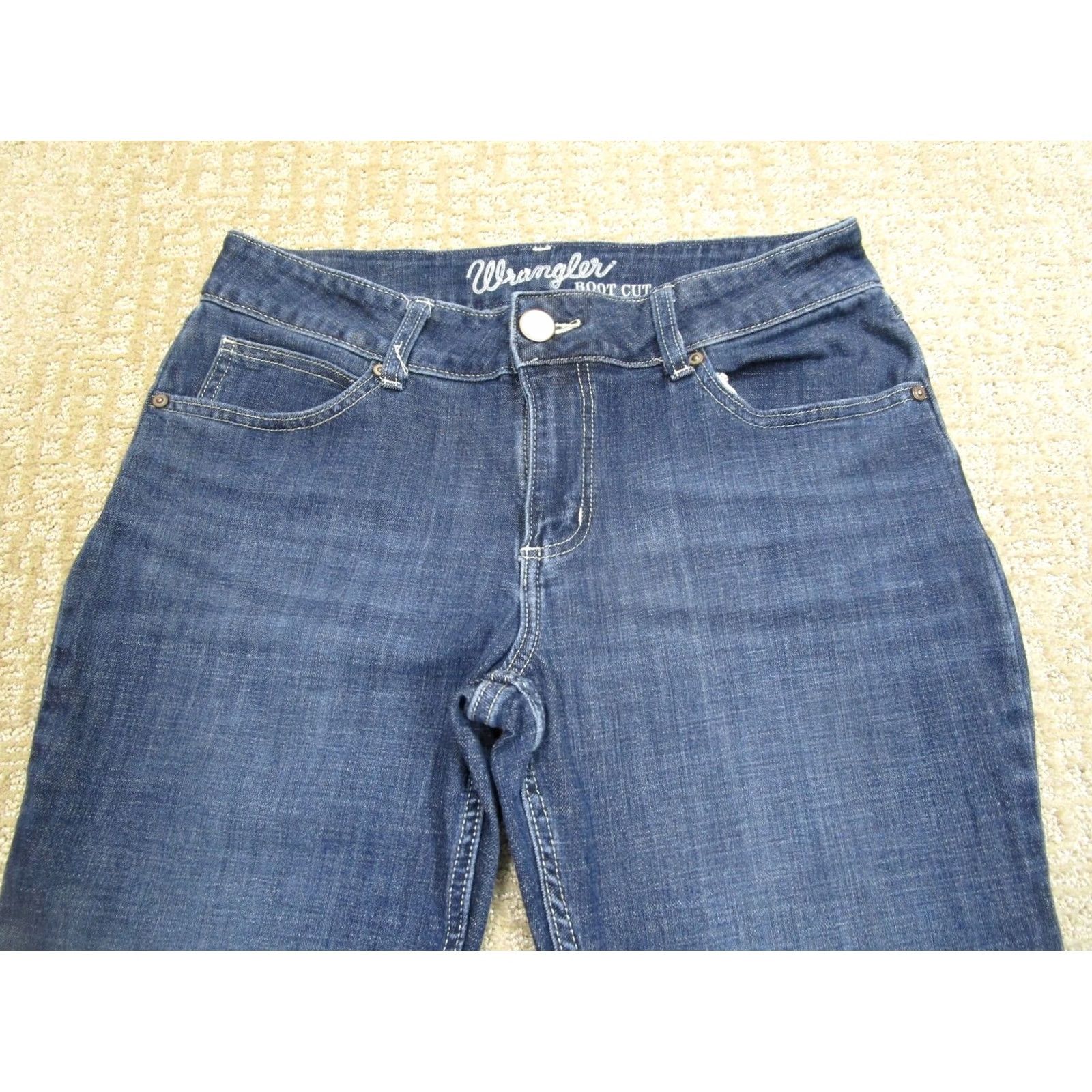 Wrangler Wrangler Jeans Women Bootcut Dark Wash 30 Blue 5-Pocket Denim Regular Waist 28 Inseam Jeans Size 30" / US 8 / IT 44 - 2 Thumbnail