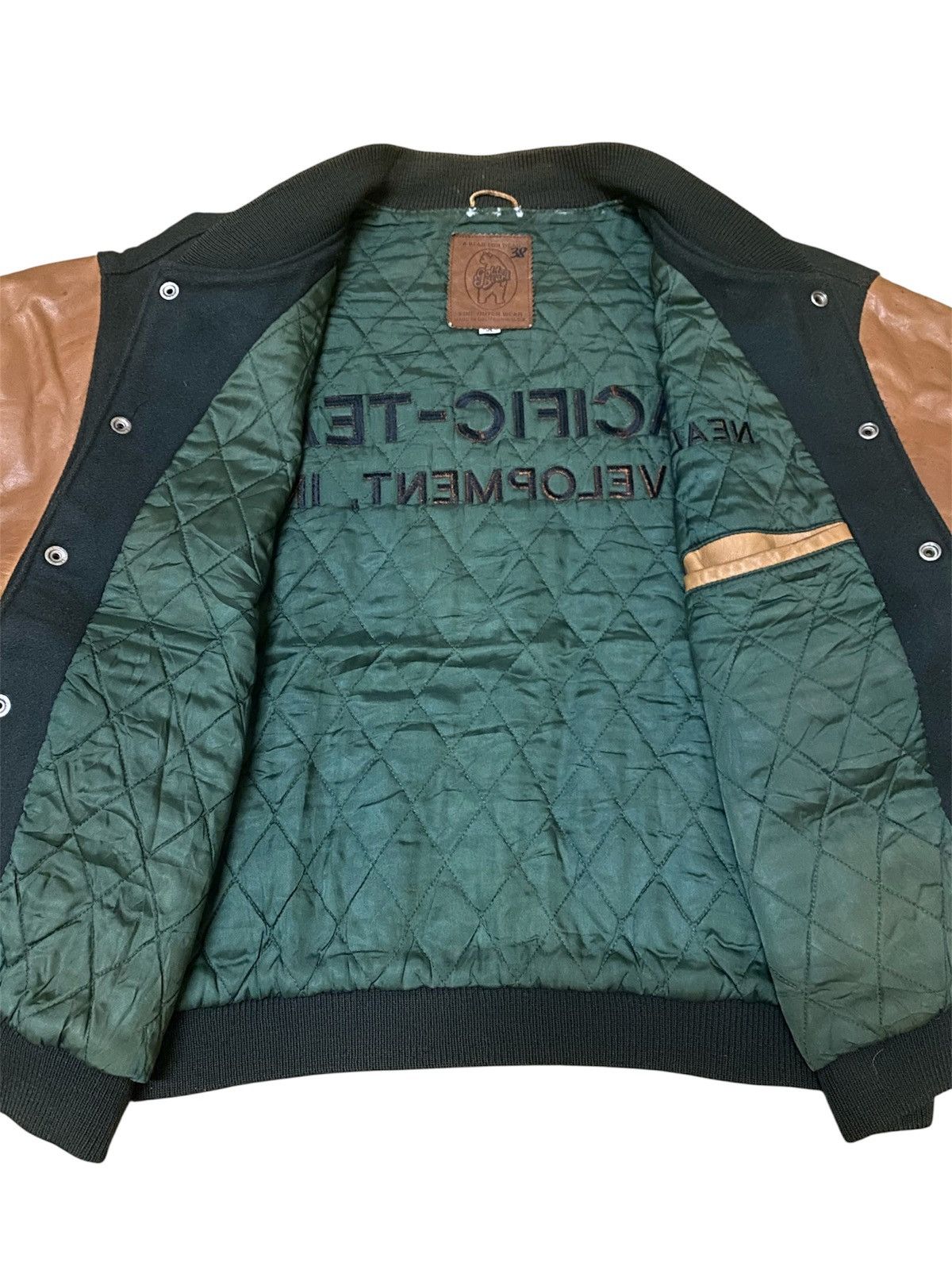 Golden Bear Vintage 80s Bear USA Sleeve Leather Varsity Jacket Size US XL / EU 56 / 4 - 2 Thumbnail