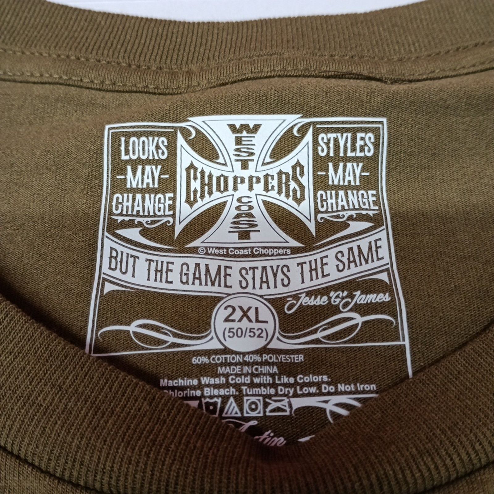 Other West Coast Choppers T-shirt Olive Green Size 2XL (50-52) NWT Size US XXL / EU 58 / 5 - 3 Thumbnail