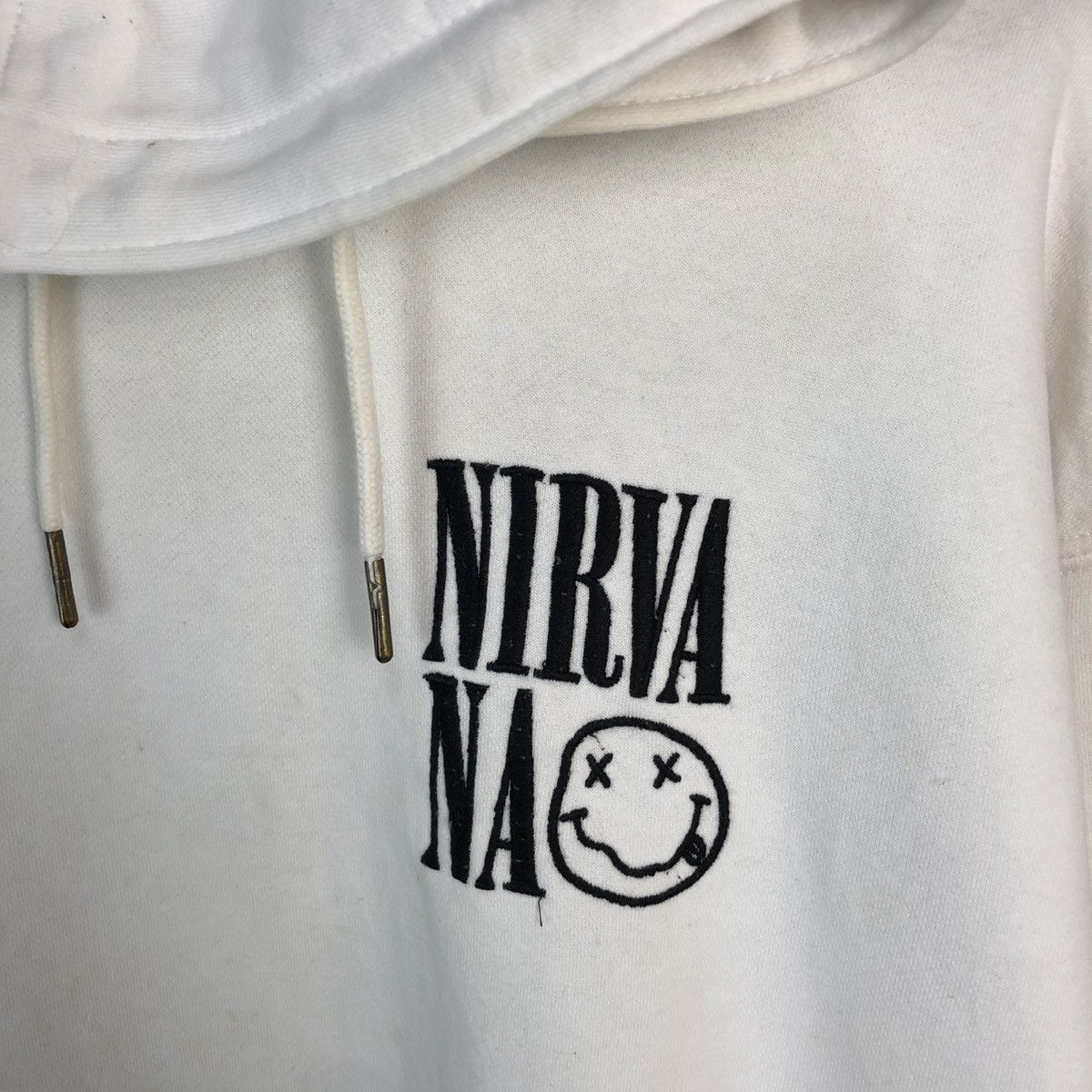 Nirvana Gu X Nirvana White Hoodie sweatshirt #A555 Size US M / EU 48-50 / 2 - 9 Thumbnail
