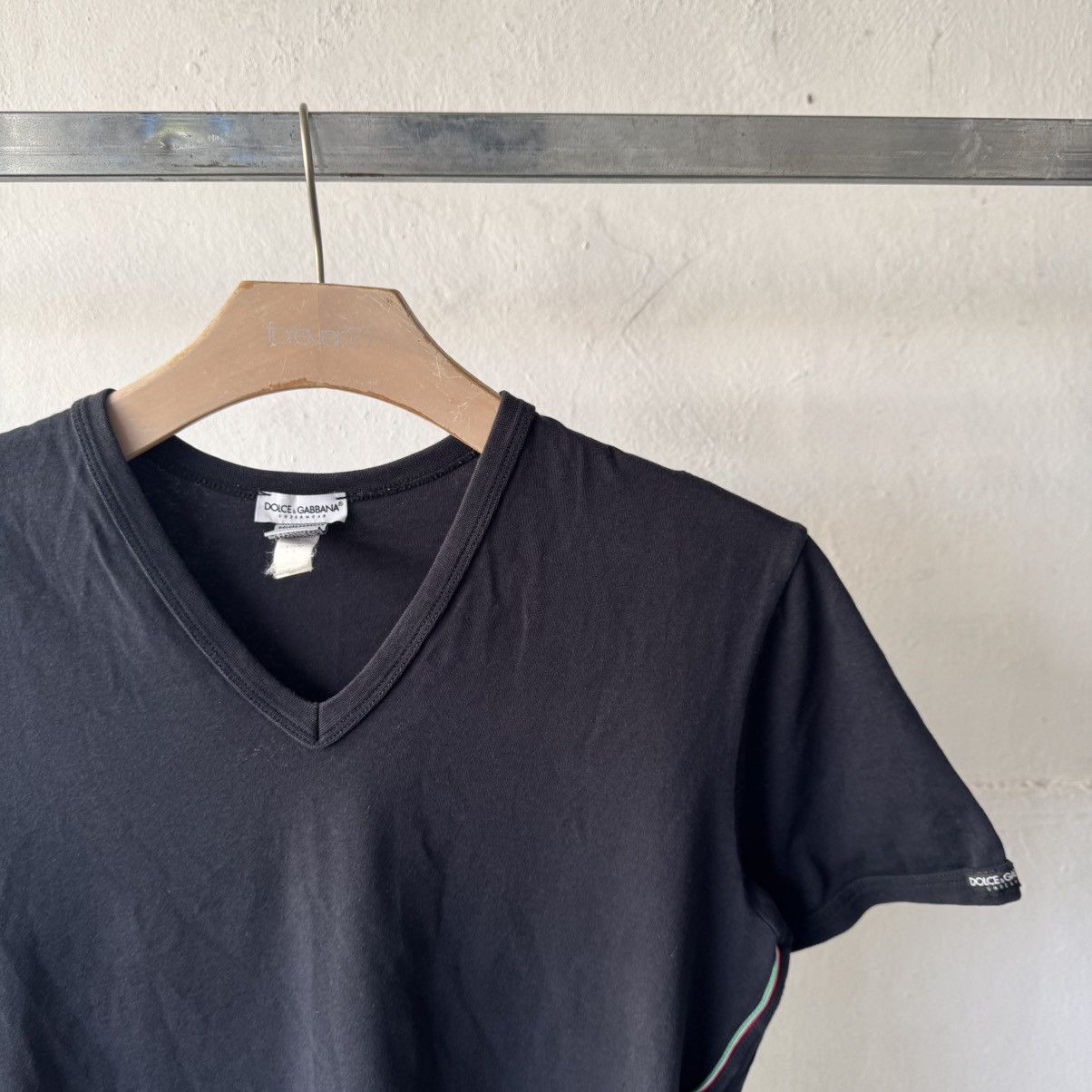 Dolce & Gabbana Underwear V-Collar Ringer Shirt Size US M / EU 48-50 / 2 - 3 Thumbnail