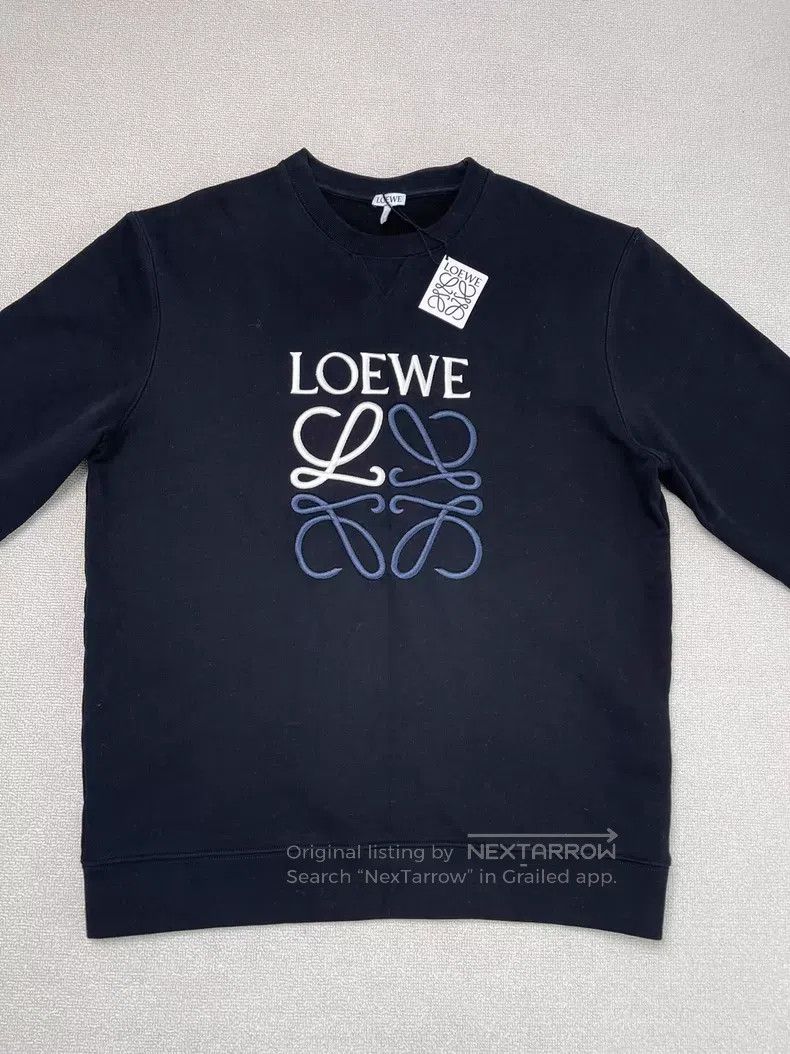Loewe Loewe Cotton Round Neck Letter Embroidered Sweatshirt Size XL / US 12-14 / IT 48-50 - 1 Thumbnail