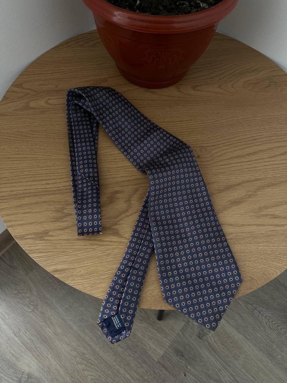 Polo Ralph Lauren Vintage Polo Ralph Lauren Silk Tie Navy Micro Geometric Size ONE SIZE - 2 Thumbnail
