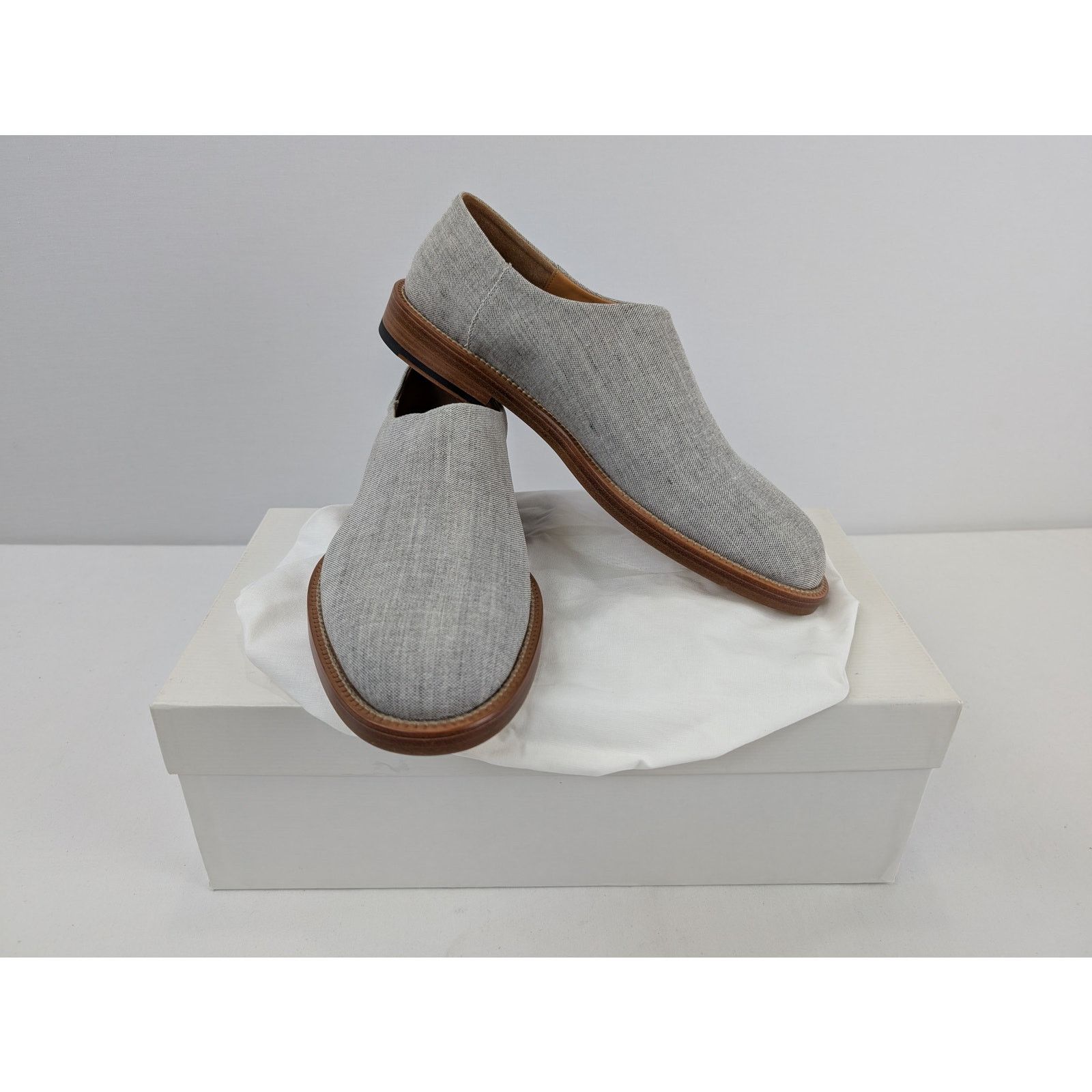 Maison Margiela o1rshd1 Laceless Canvas Derby Shoe Boots in Grey Size US 8 / EU 41 - 11 Thumbnail