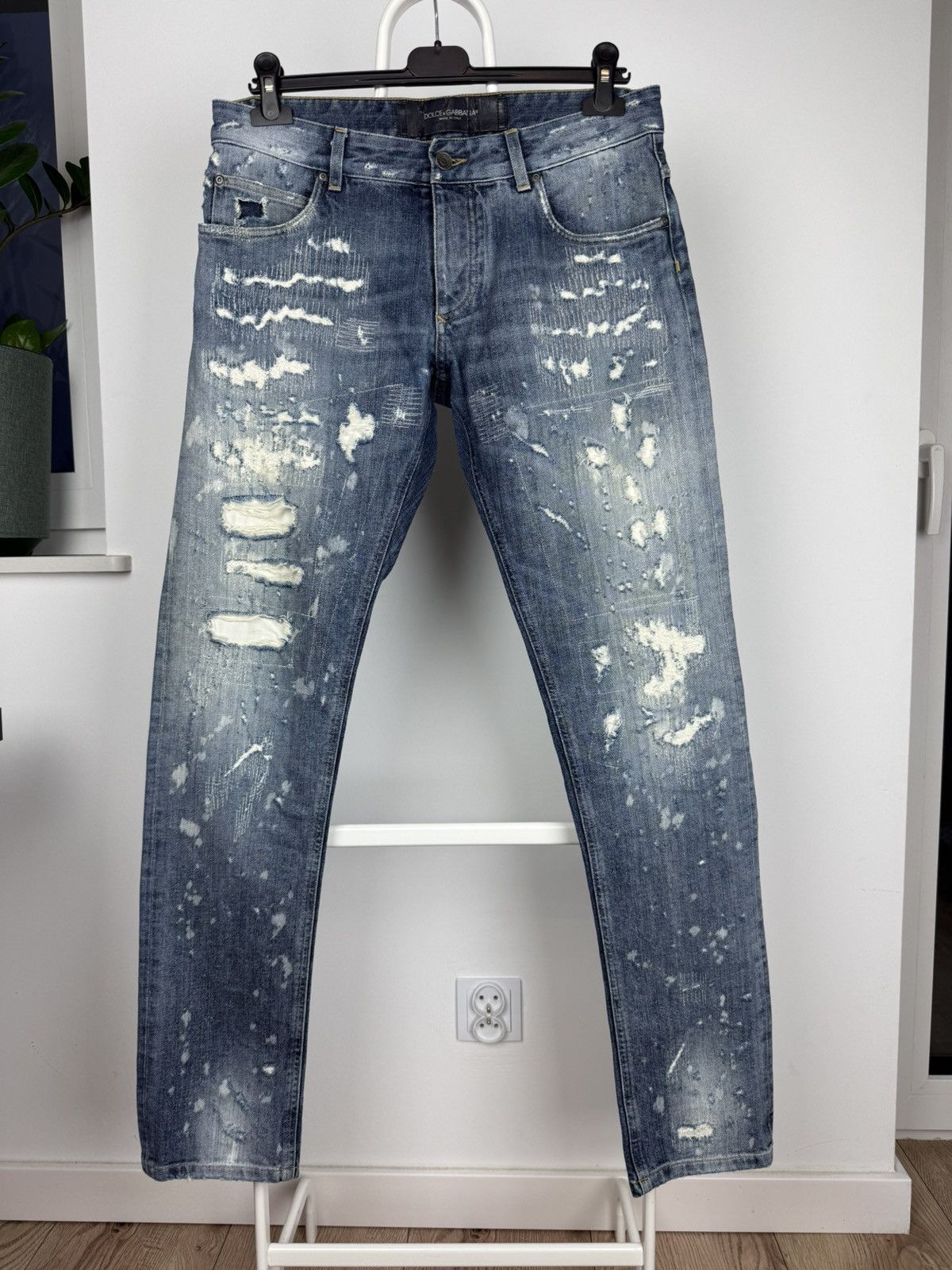 Beauty Beast × Dolce & Gabbana × Hysteric Glamour Rare D&G Distressed Paint Splatter Jeans Size US 31 - 1 Thumbnail