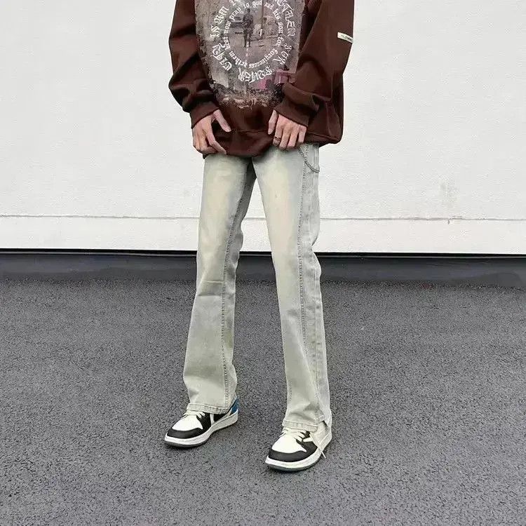 Japanese Brand Loose washed yellow mud dyed jeans Size US 30 / EU 46 - 3 Thumbnail