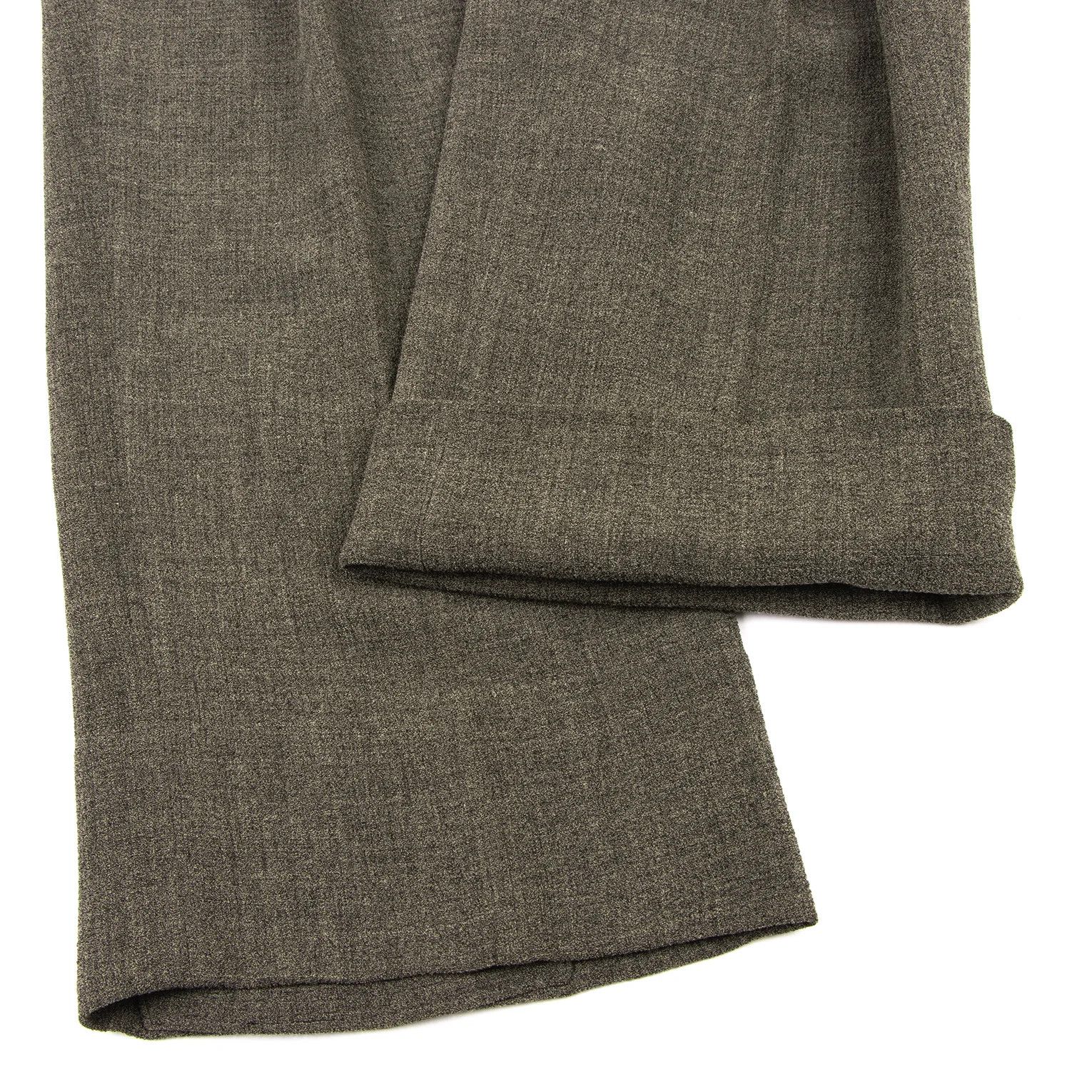 Issey Miyake Wool Rayon Two-Tuck Pants in Brown, Size XXL Size US 38 / EU 54 - 8 Thumbnail