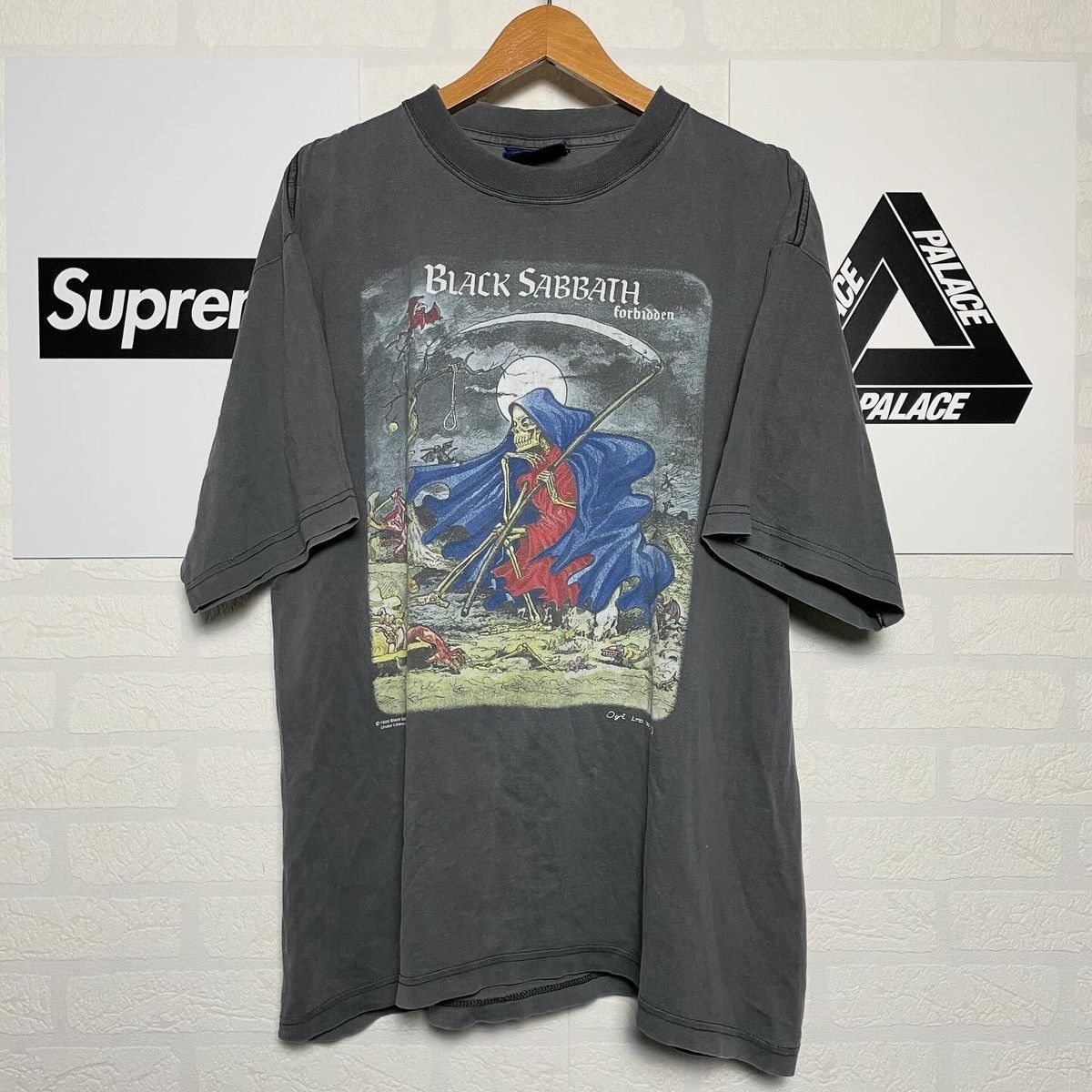 Band Tees × Black Sabbath × Vintage 1995 Black Sabbath Forbidden T-shirt Vintage washed black Size US XL / EU 56 / 4 - 1 Thumbnail