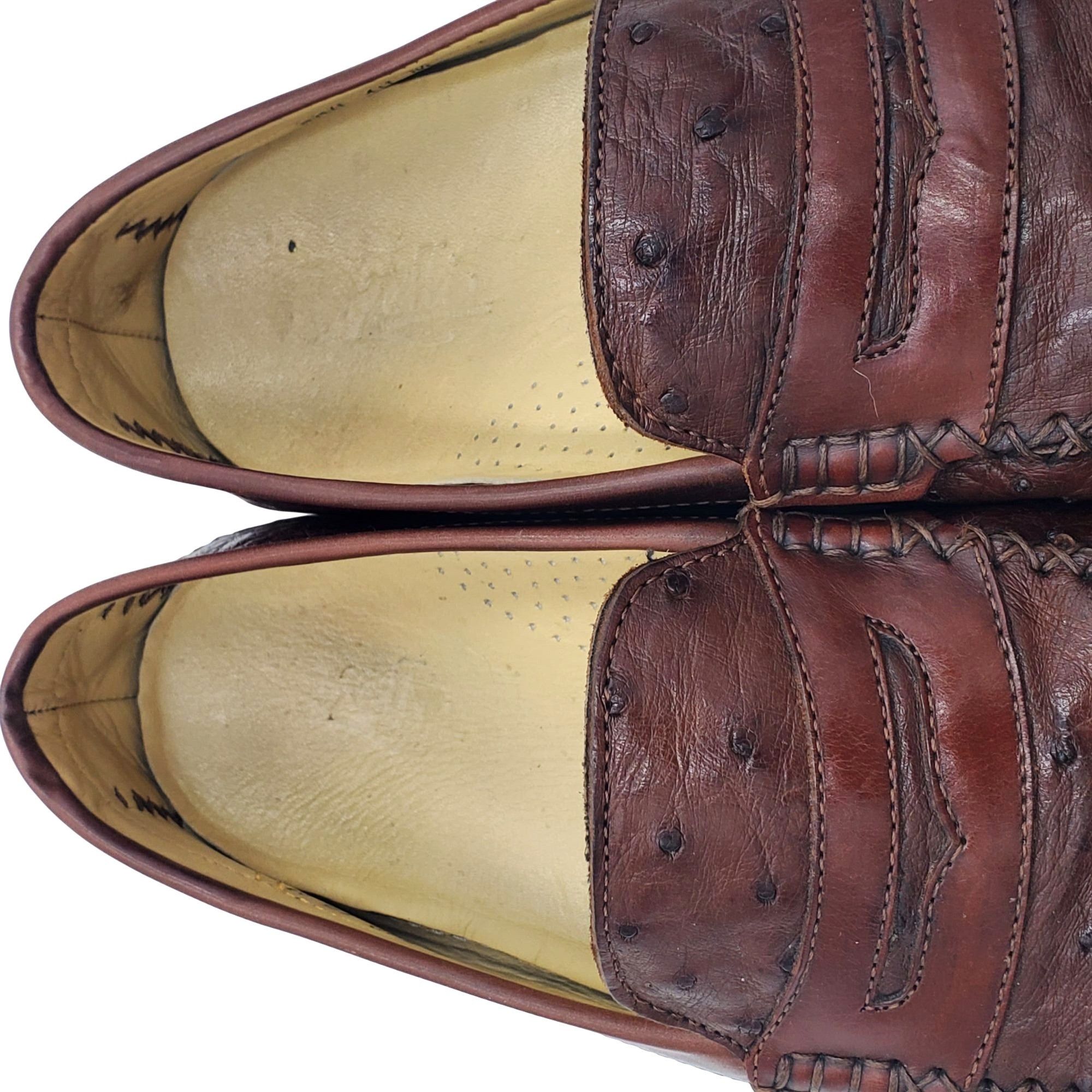 Zelli Italy Zelli Indy Men's size 10 Brown Ostrich Leather Casual Size US 10 / EU 43 - 9 Thumbnail