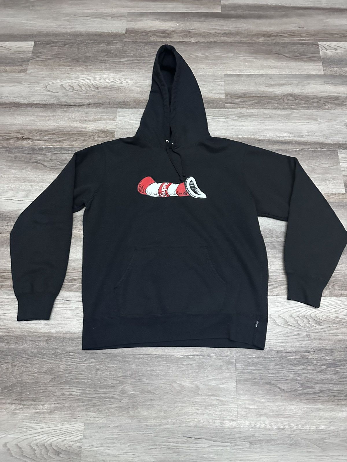 Supreme cat in the hat hooded sweatshirt black online