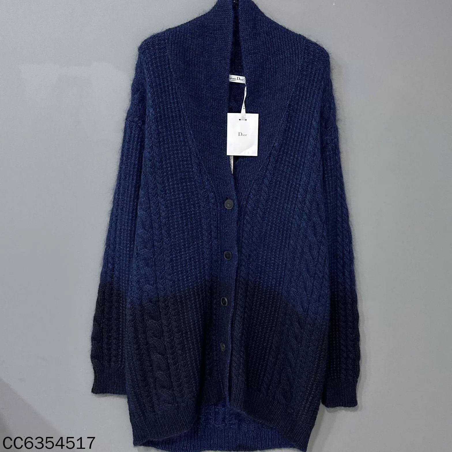Dior Dior Blue Hooded Wool Cardigan Size 40 Size M / US 6-8 / IT 42-44 - 1 Thumbnail