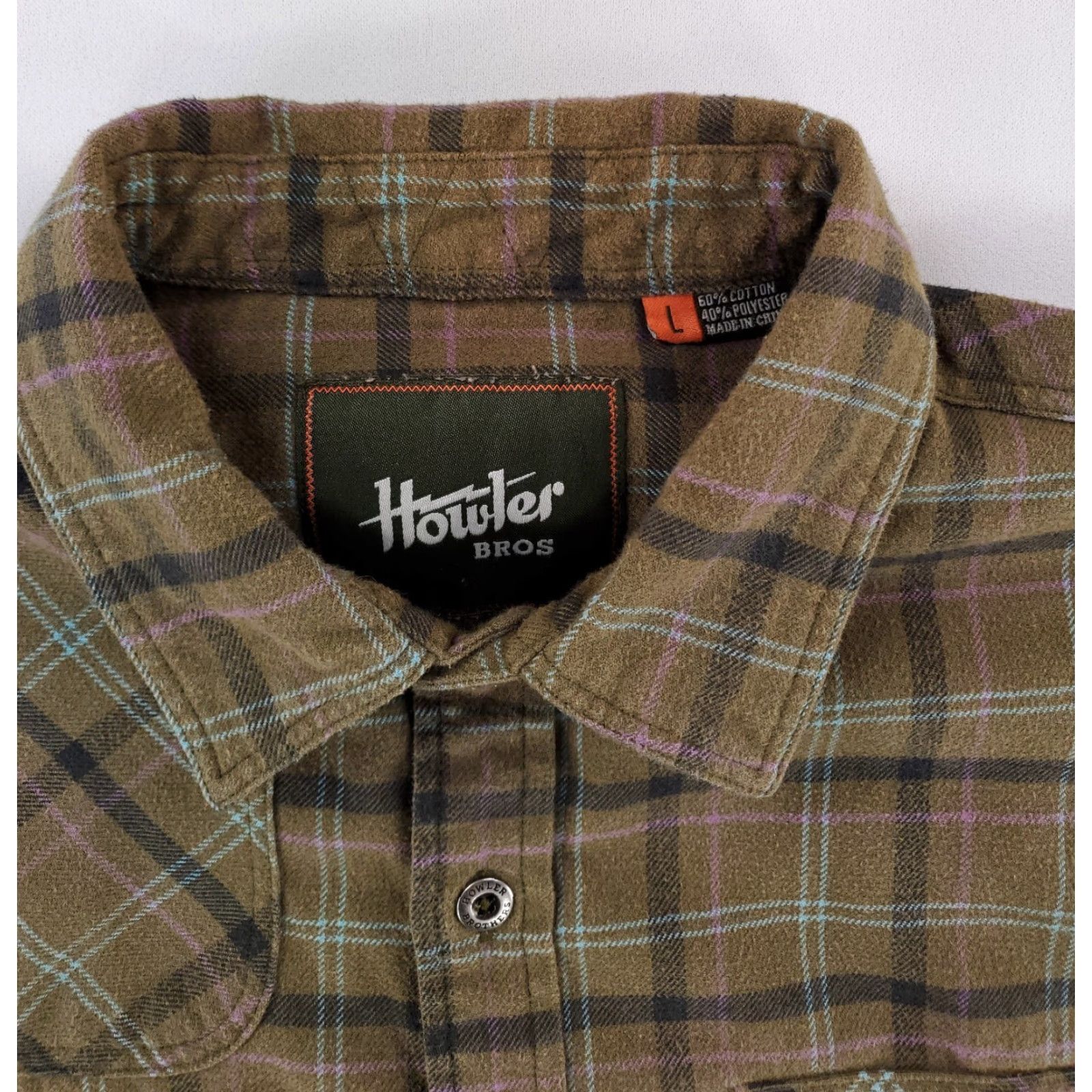 Howler Brothers Howler Brothers Flannel Button Up Shirt Plaid Green Long Sleeve Mens L Size US L / EU 52-54 / 3 - 4 Thumbnail