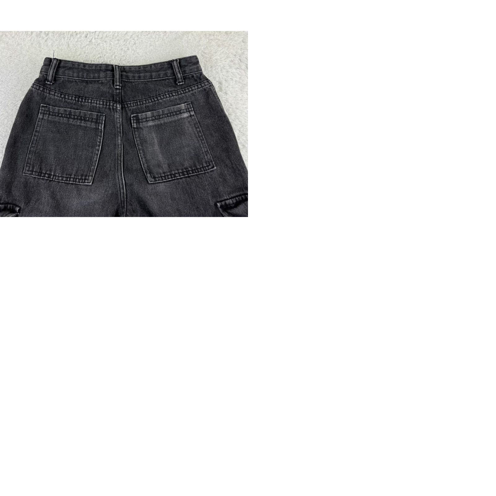 Vintage VINTAGE Wake Jeans Jeans Womens 2 Black Wide Leg Relaxed Fit Cargo Skate Y2K Style 23x30 90s Womens Size 40" / US 18 - 10 Thumbnail