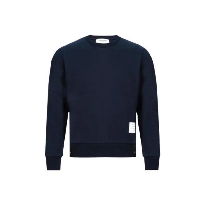 Thom Browne Thom Browne Navy Crew Neck Sweatshirt for Men Size US S / EU 44-46 / 1 - 1 Thumbnail