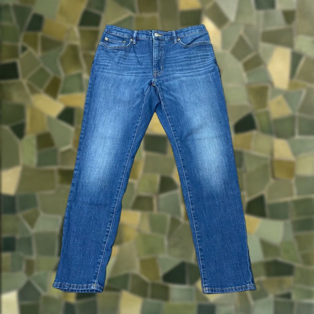 Ralph Lauren Ralph Lauren Jeans Womens Size 12 Blue Faded Stretch Mid Rise Tapered Size 32" / US 10 / IT 46 - 1 Thumbnail
