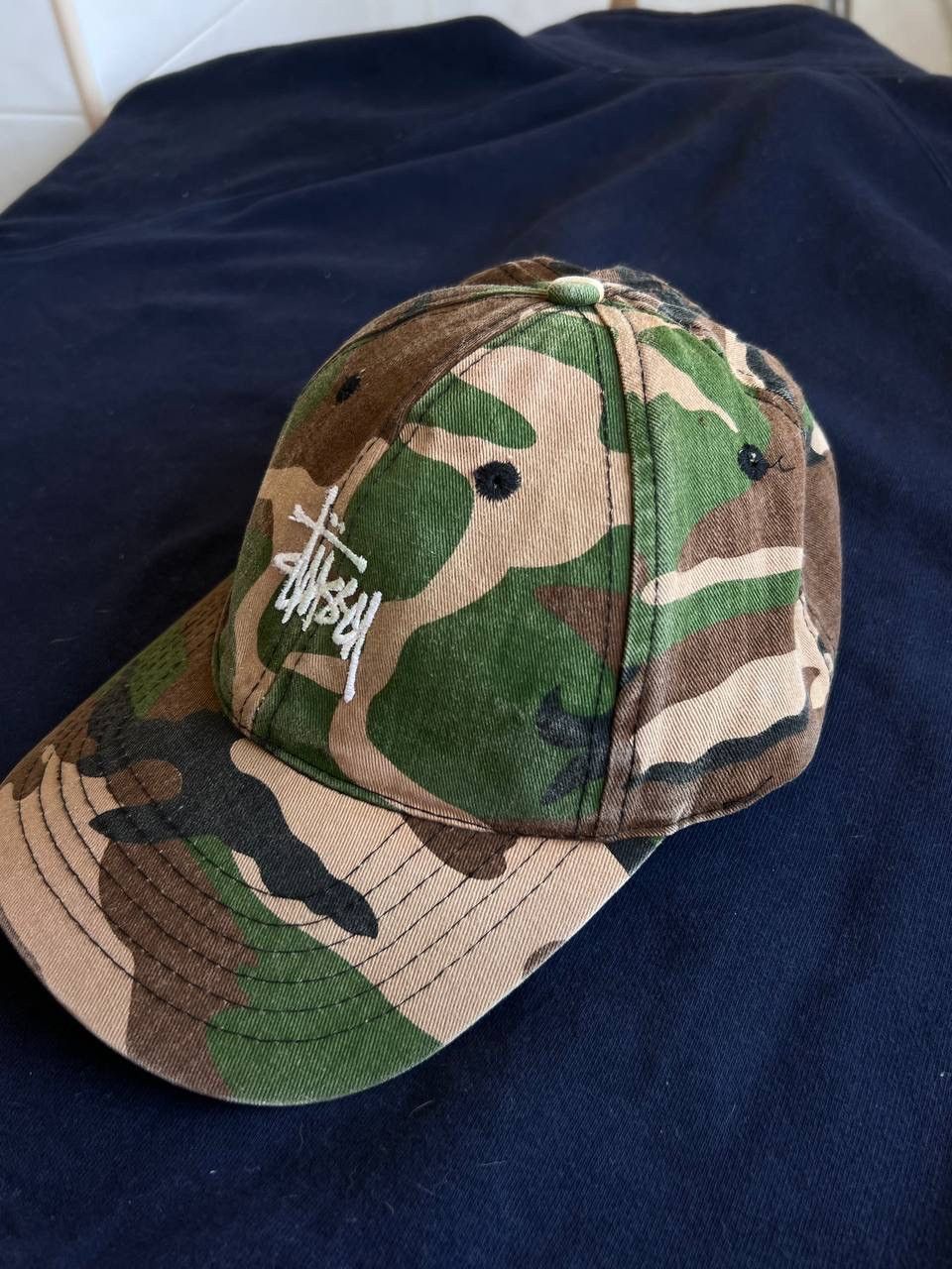 90s Vintage Stussy Camo Cap Hat Military Hats