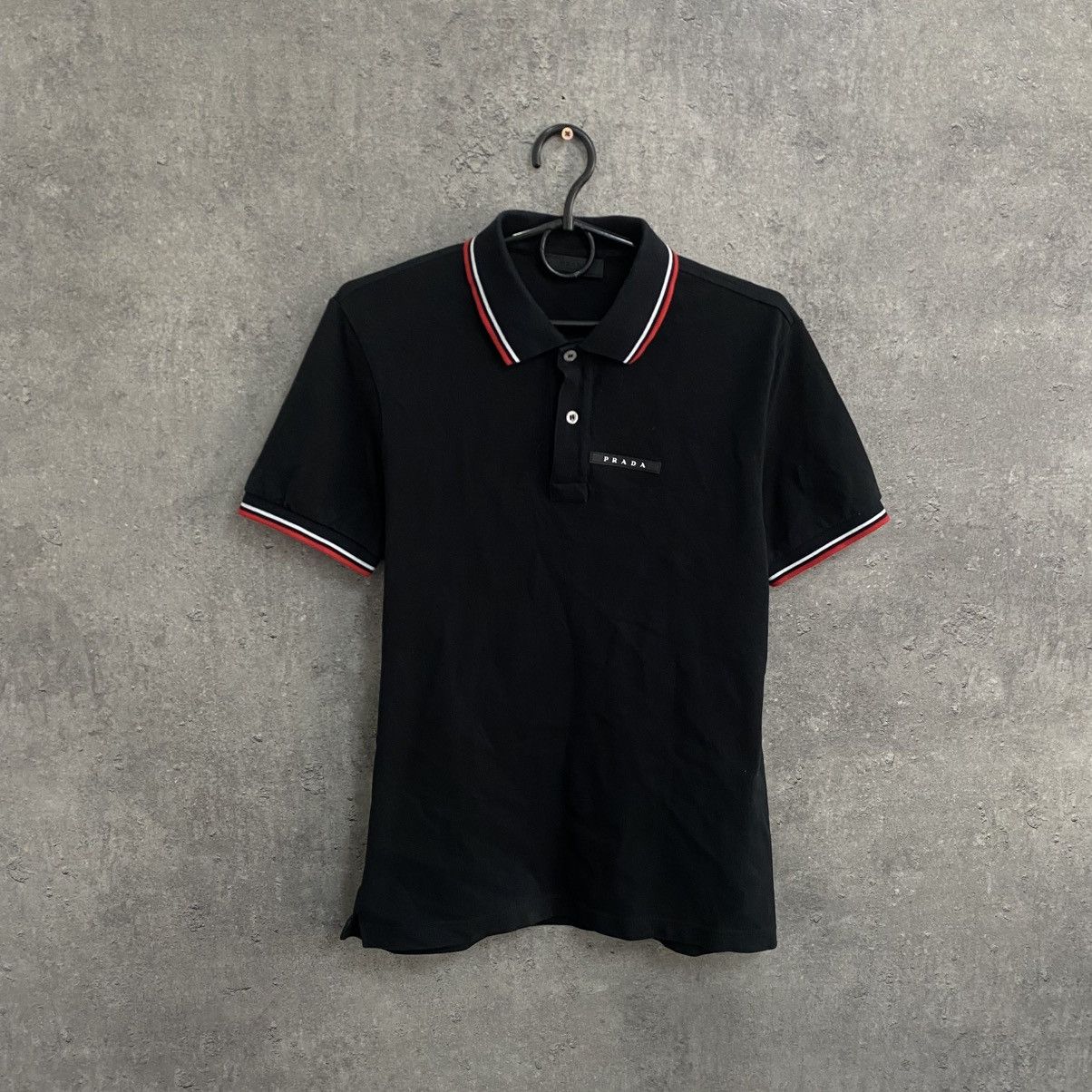 Prada Vintage Prada Red Tab Polo T-Shirt Size US S / EU 44-46 / 1 - 1 Thumbnail