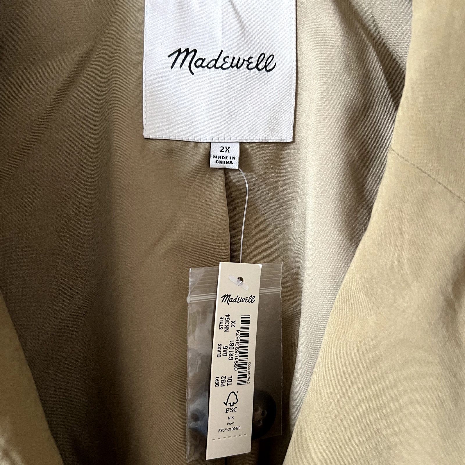 Madewell Madewell The Plus Drapey Tie-Waist Blazer brown Size 2X Size XXL / US 16-18 / IT 52-54 - 3 Thumbnail