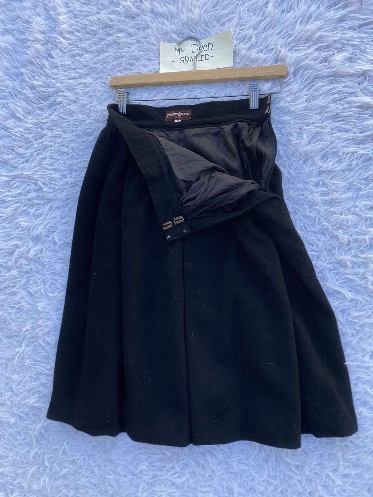 Yves Saint Laurent Rare Vintage Yves Saint Laurent YSL Wool Skirt Size 25" / US 0 / IT 36 - 6 Thumbnail